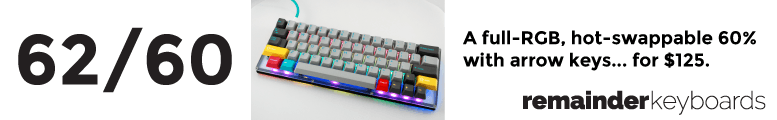 62/60: The first full-RGB, hot-swappable 60% [Round 0: 12/14 shipped] image 7