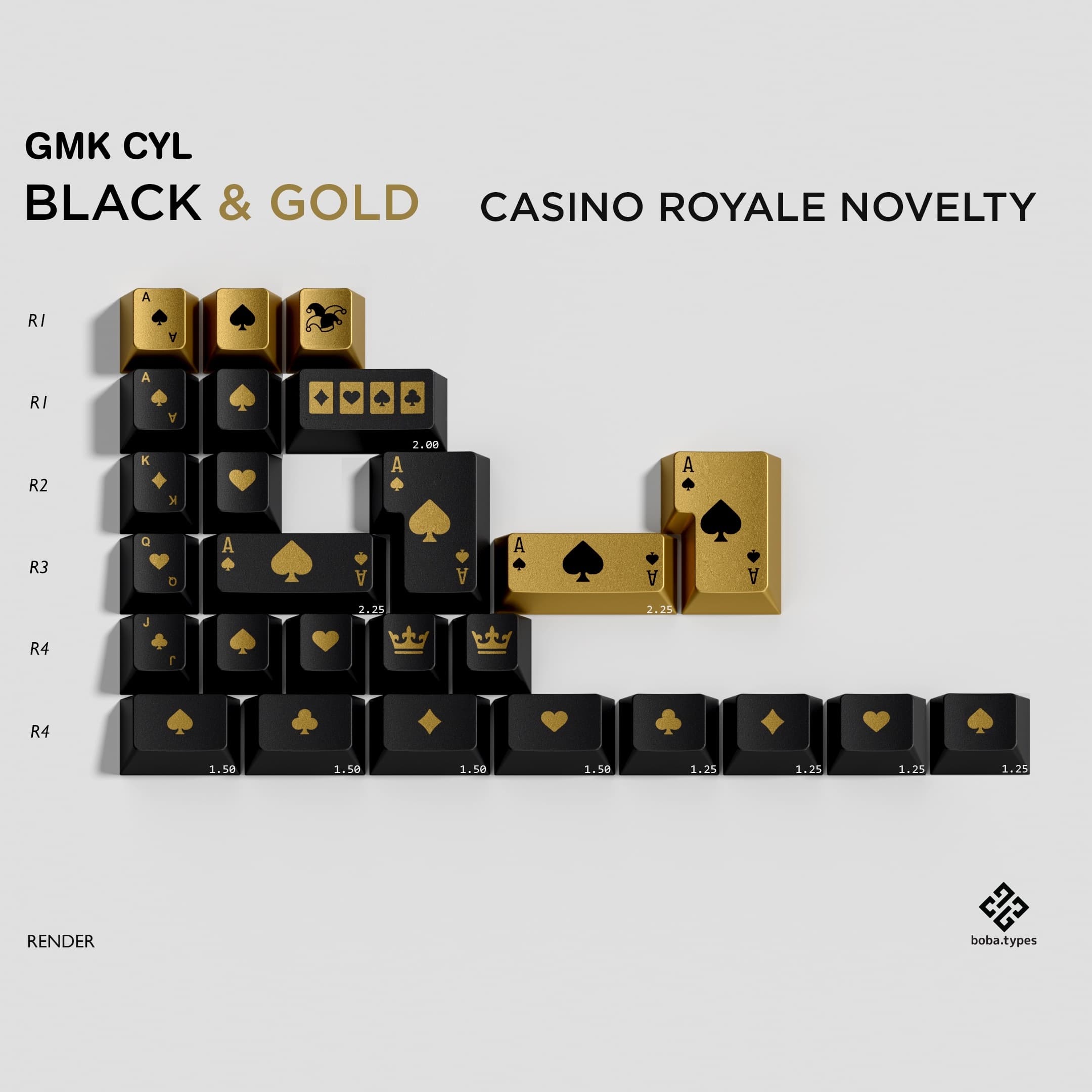 GMK CYL Black & Gold | GB live 'til 20th March - New deskmats/renders! image 52