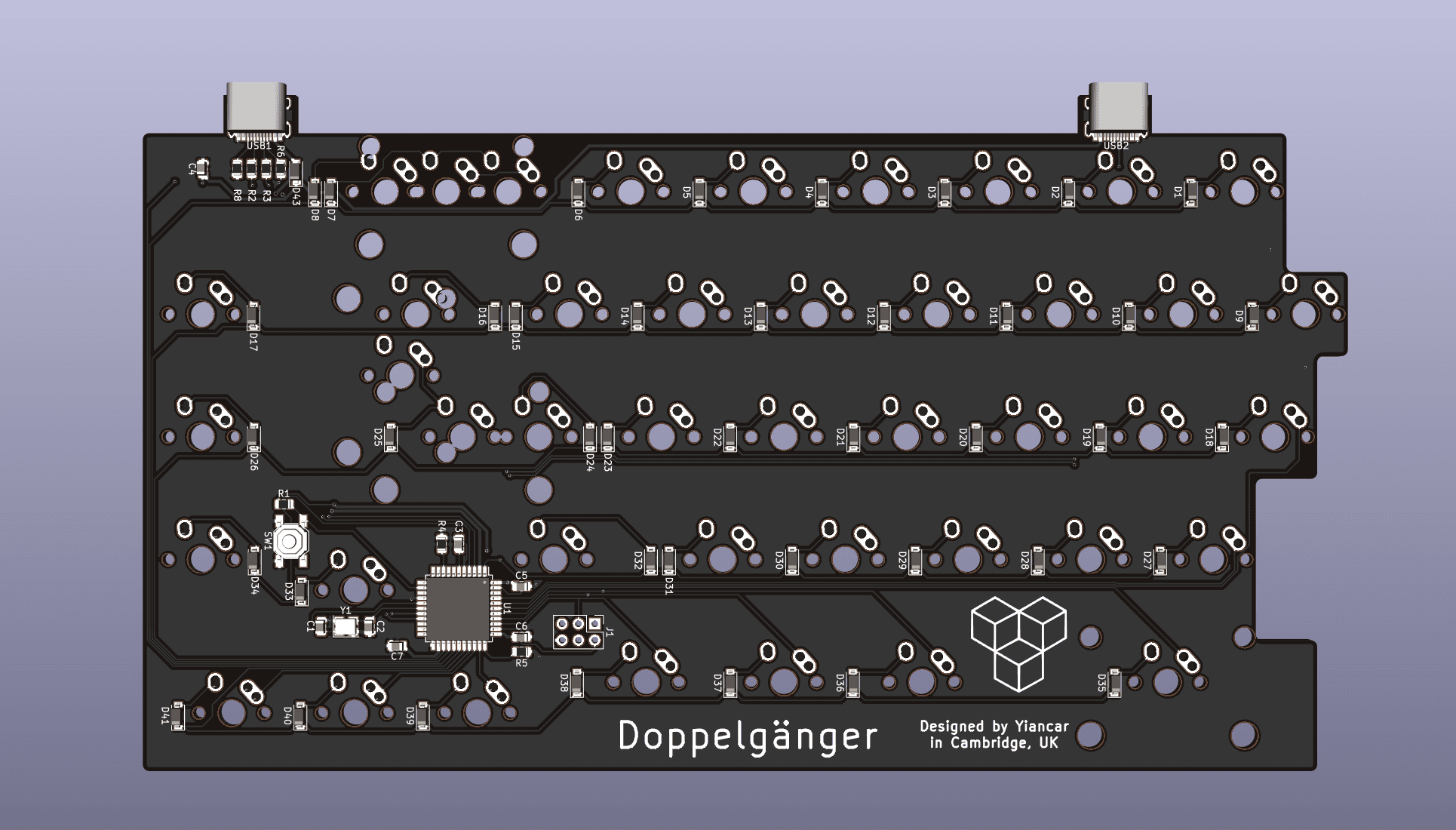 Doppelgänger - 65ish% Split + Macro Pad image 18