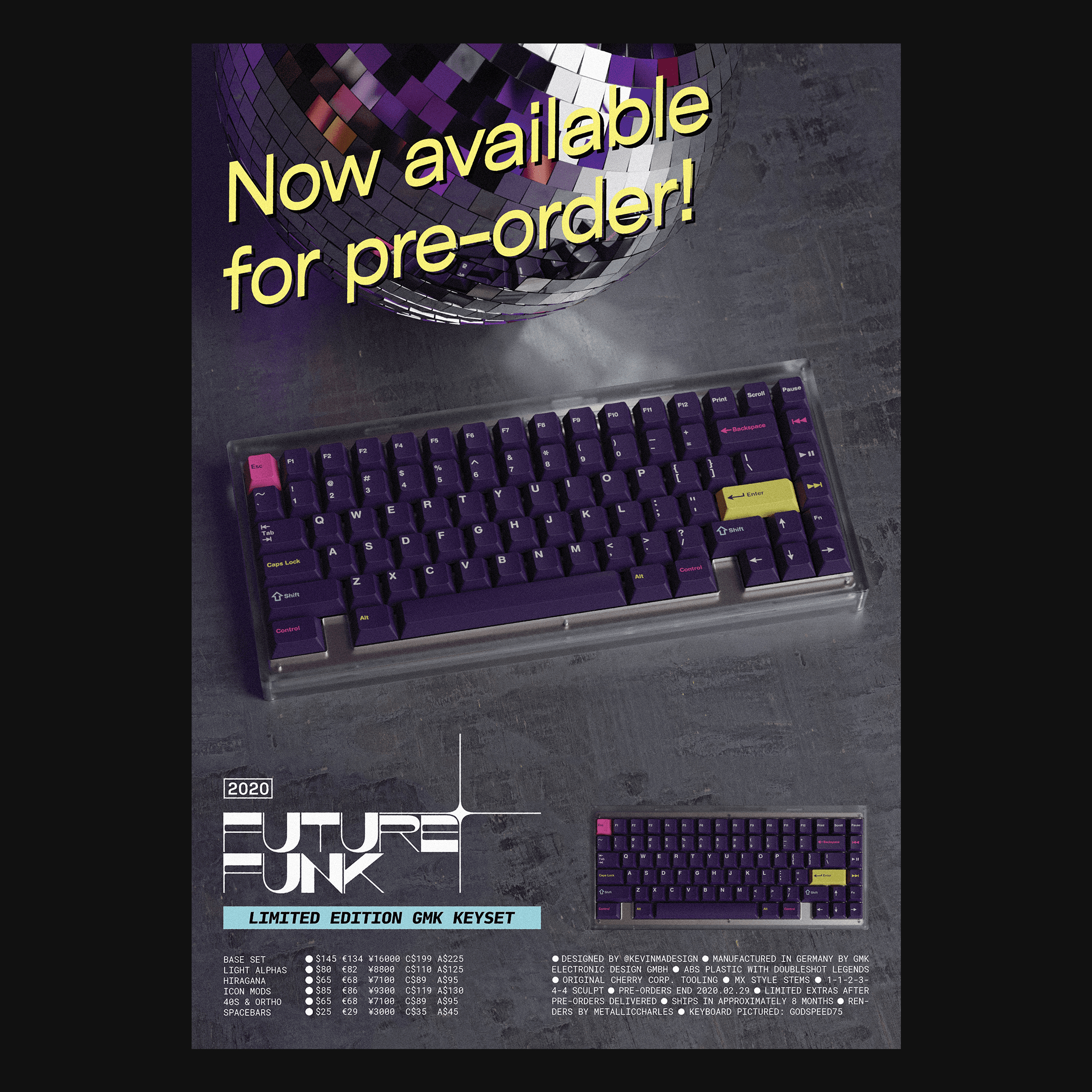 GMK Future Funk ✨(replacement keys shipped)