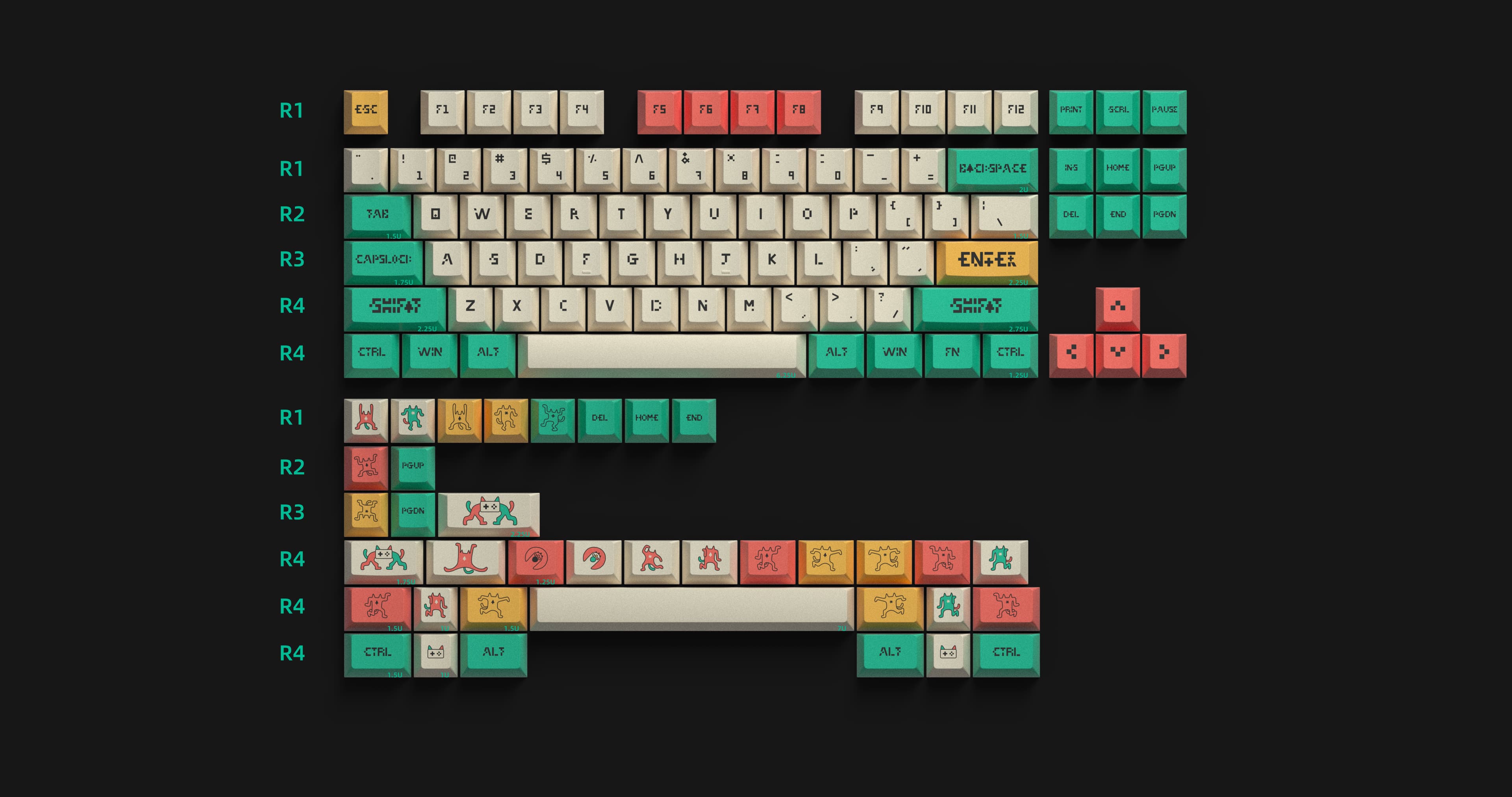 Dancing Cat Keycap Set | Angry Miao | Cherry Profile image 6