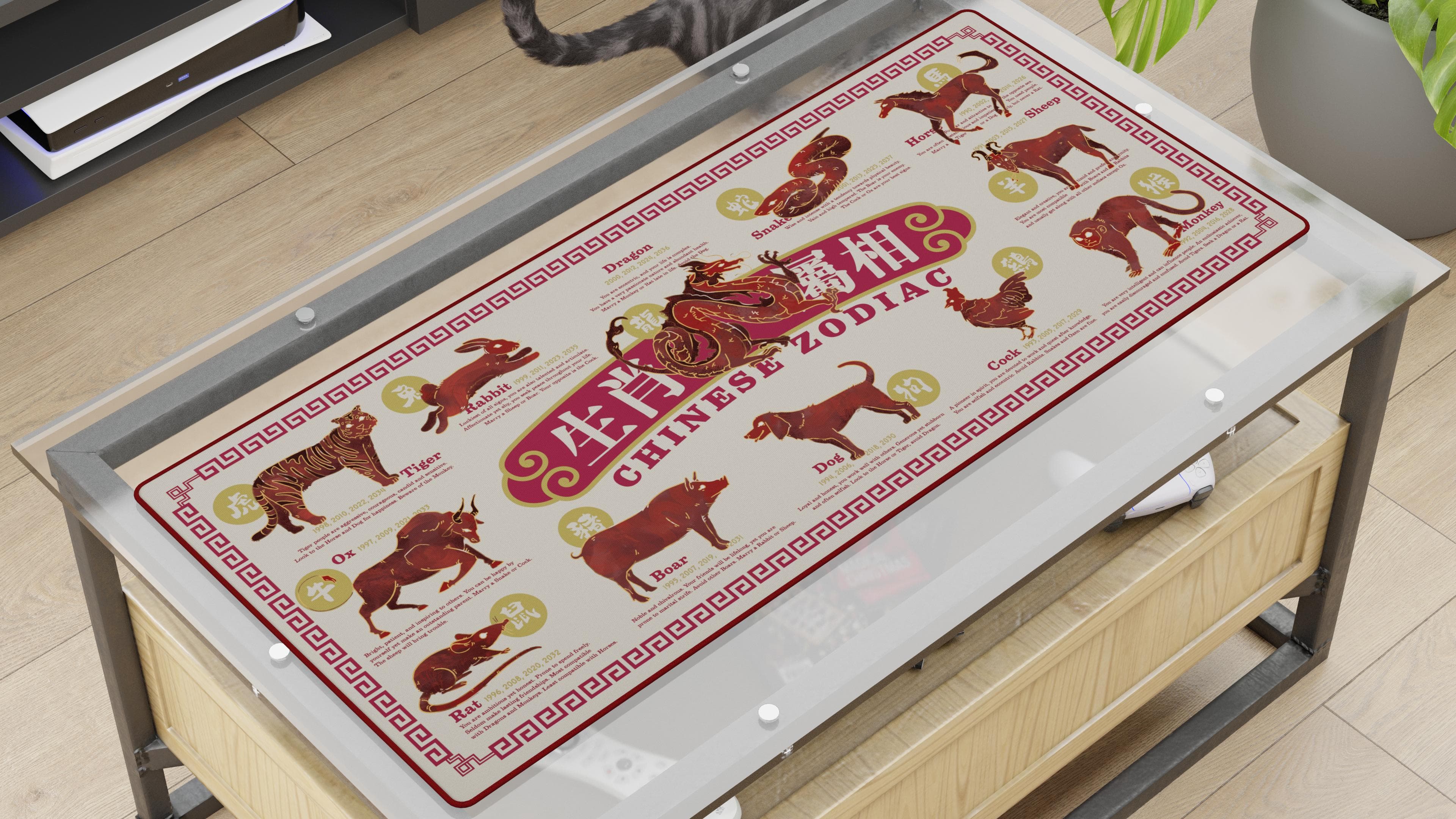 Chinese Zodiac Deskmat | Live 8/27 for 2 Weeks
