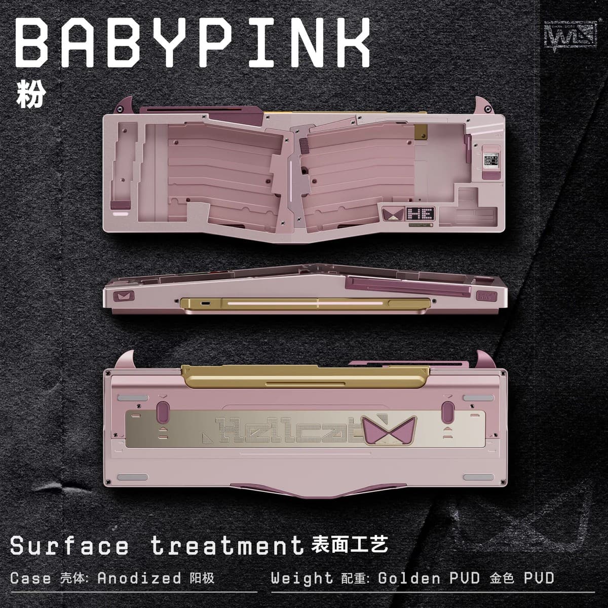 Owlab HellCat Alice Mech-01 – Limited Ergonomic Keyboard (Oceania Vendor) image 6