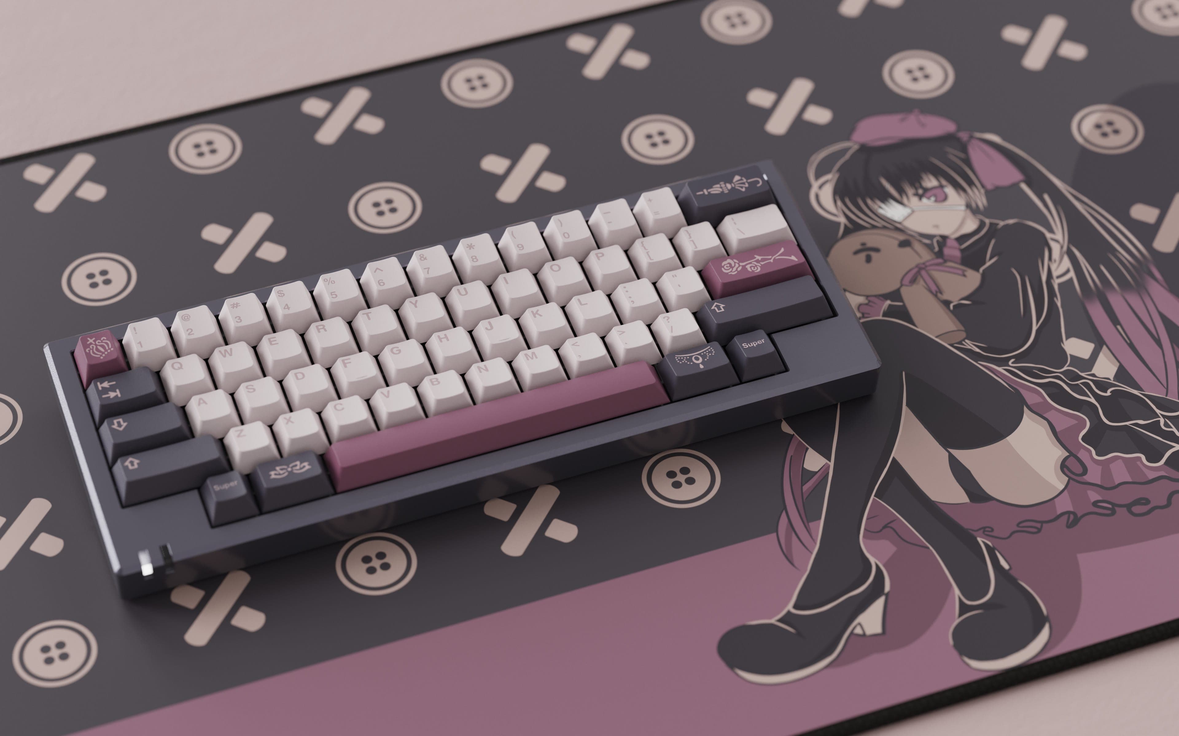 EPBT Doll Doubleshot PBT Keycaps Set ALOHAKB image 2