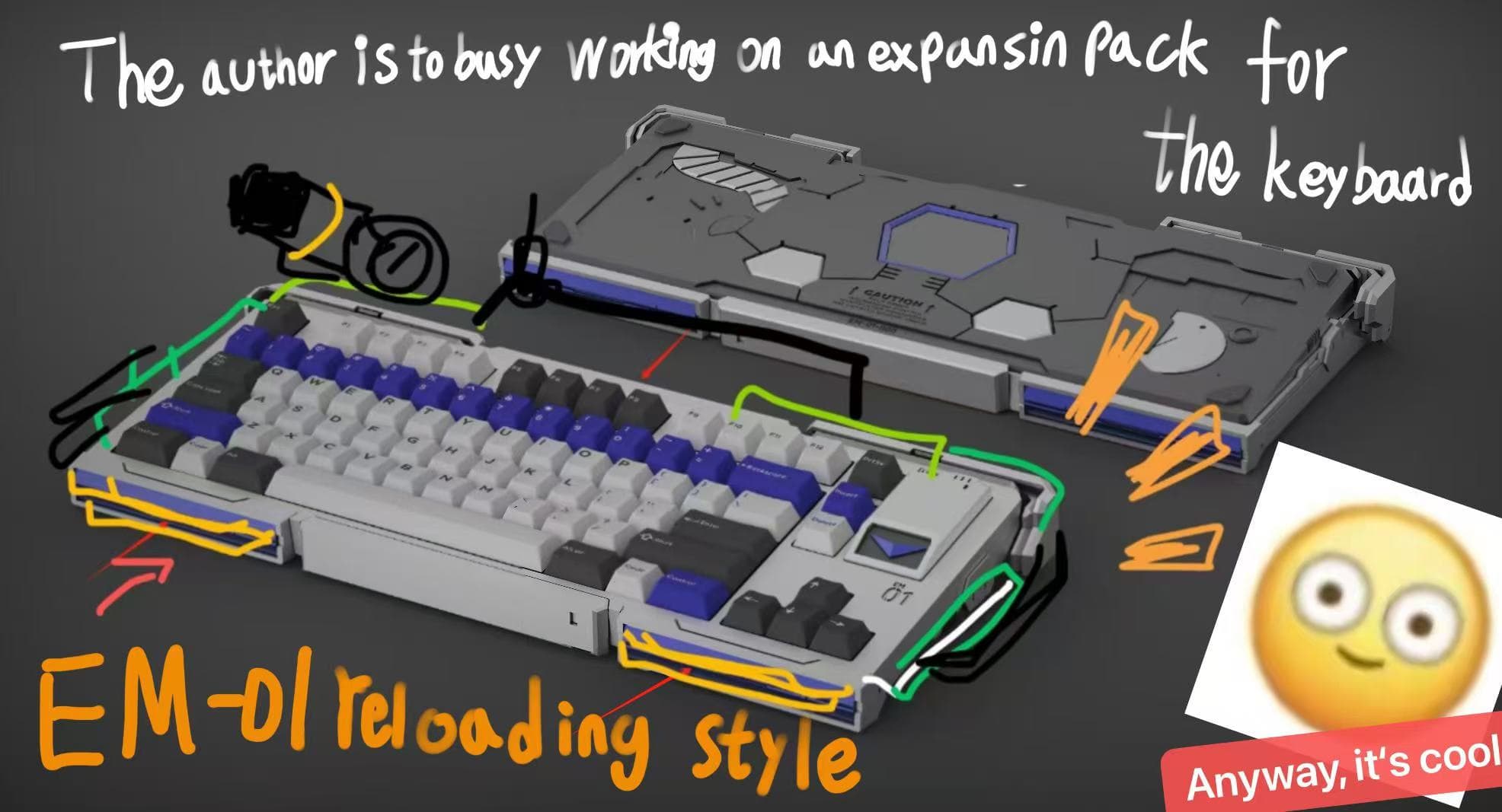 【GB】EM-01 80% Mecha-Themed Keyboard 丨 Nov 28th - Dec 28th image 11