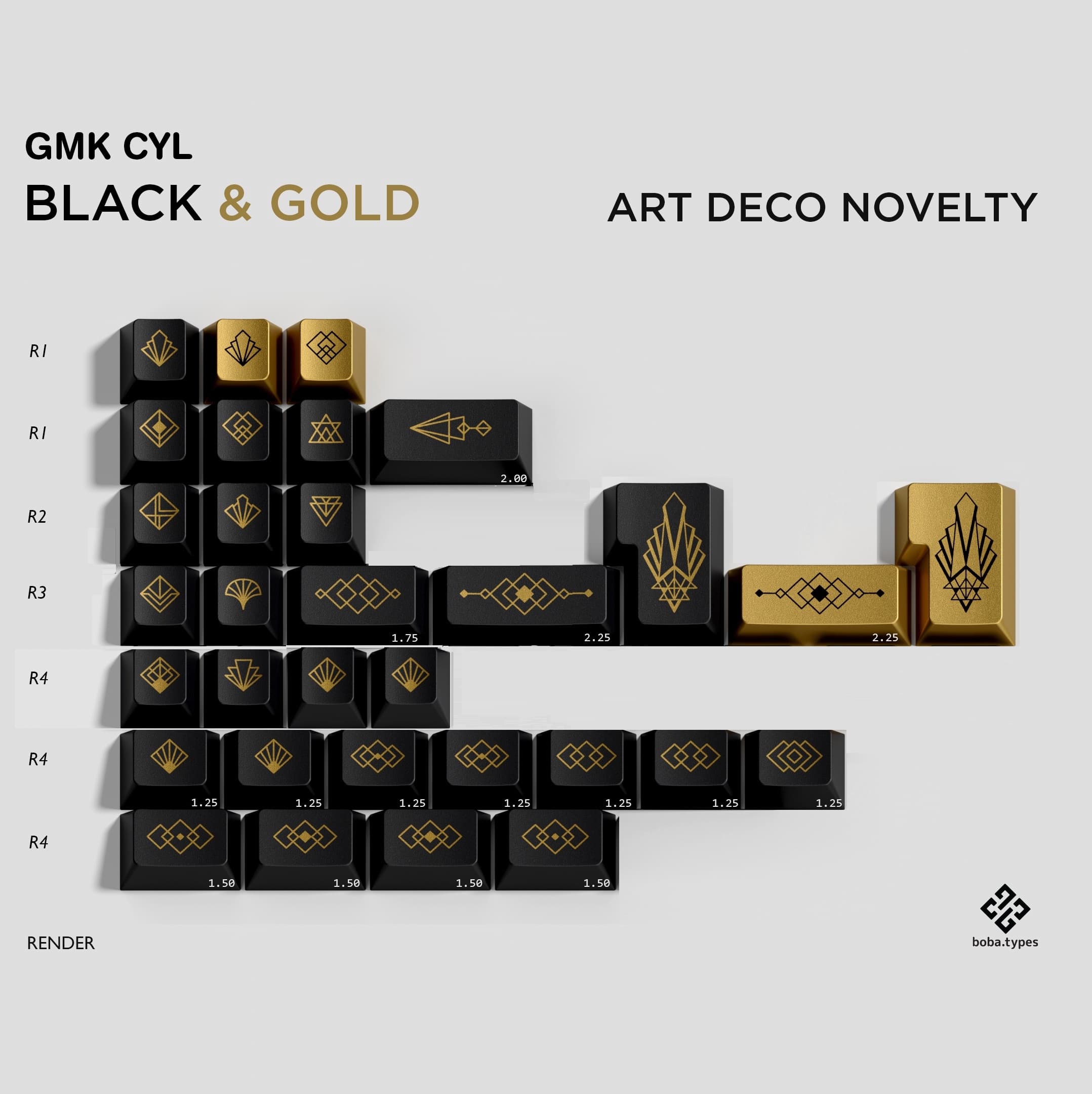 GMK CYL Black & Gold | GB live 'til 20th March - New deskmats/renders! image 51