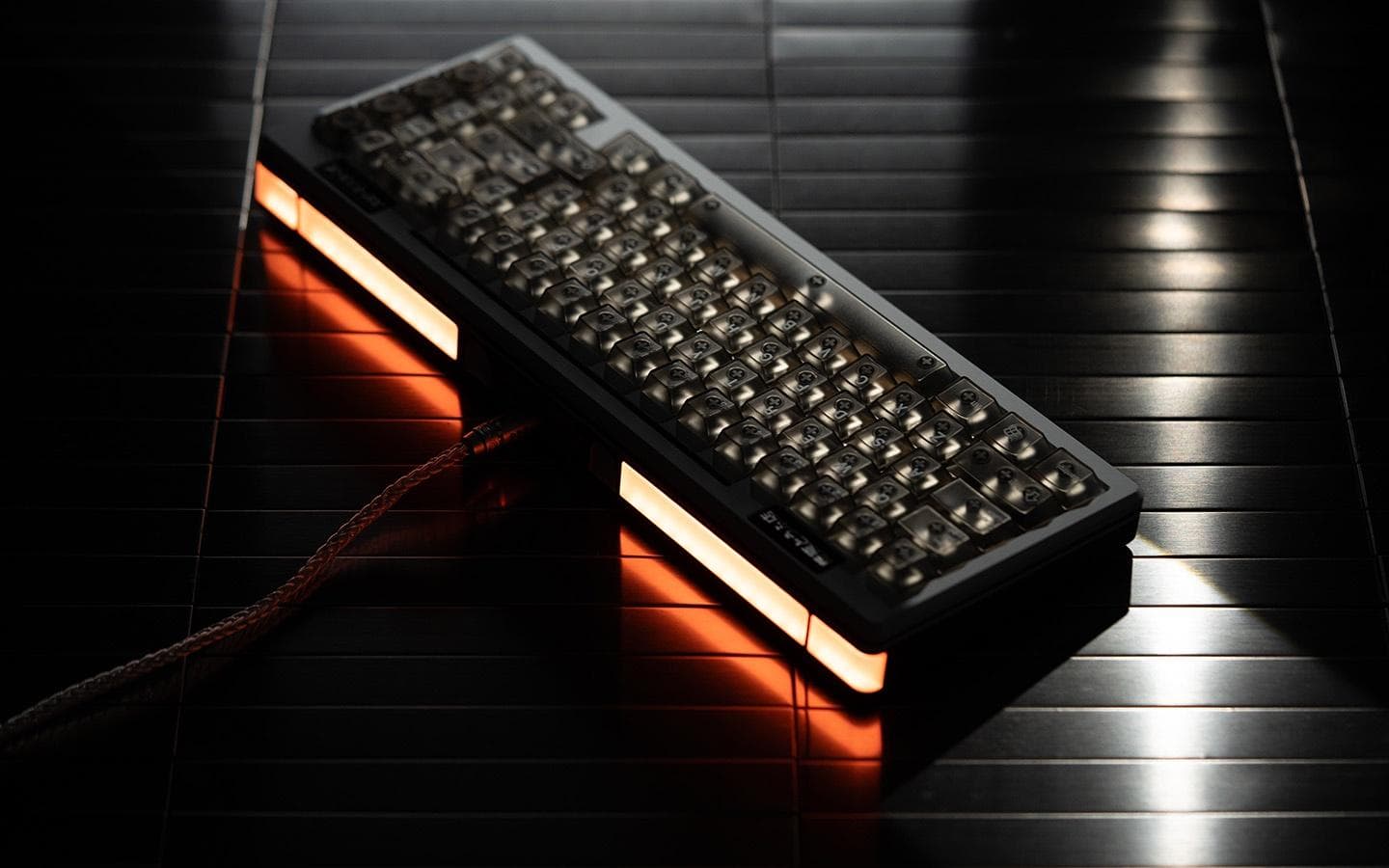 [GB completed] W70 | A keyboard with car tail light image 2