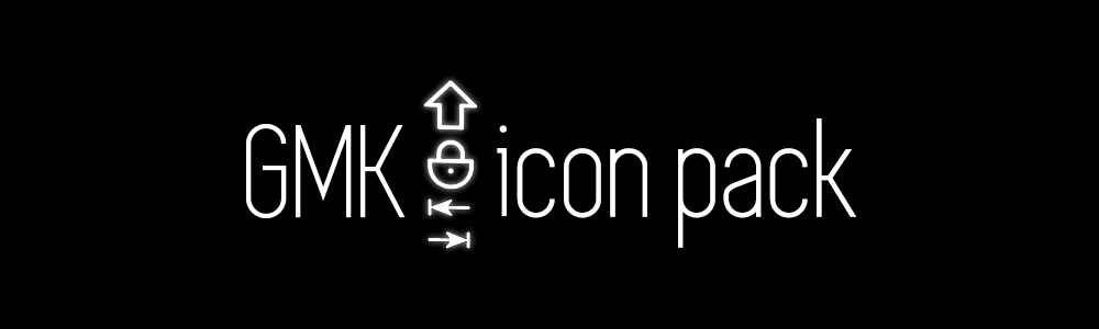 GMK White on Black Icon Mods (Shipped - Extras available!)