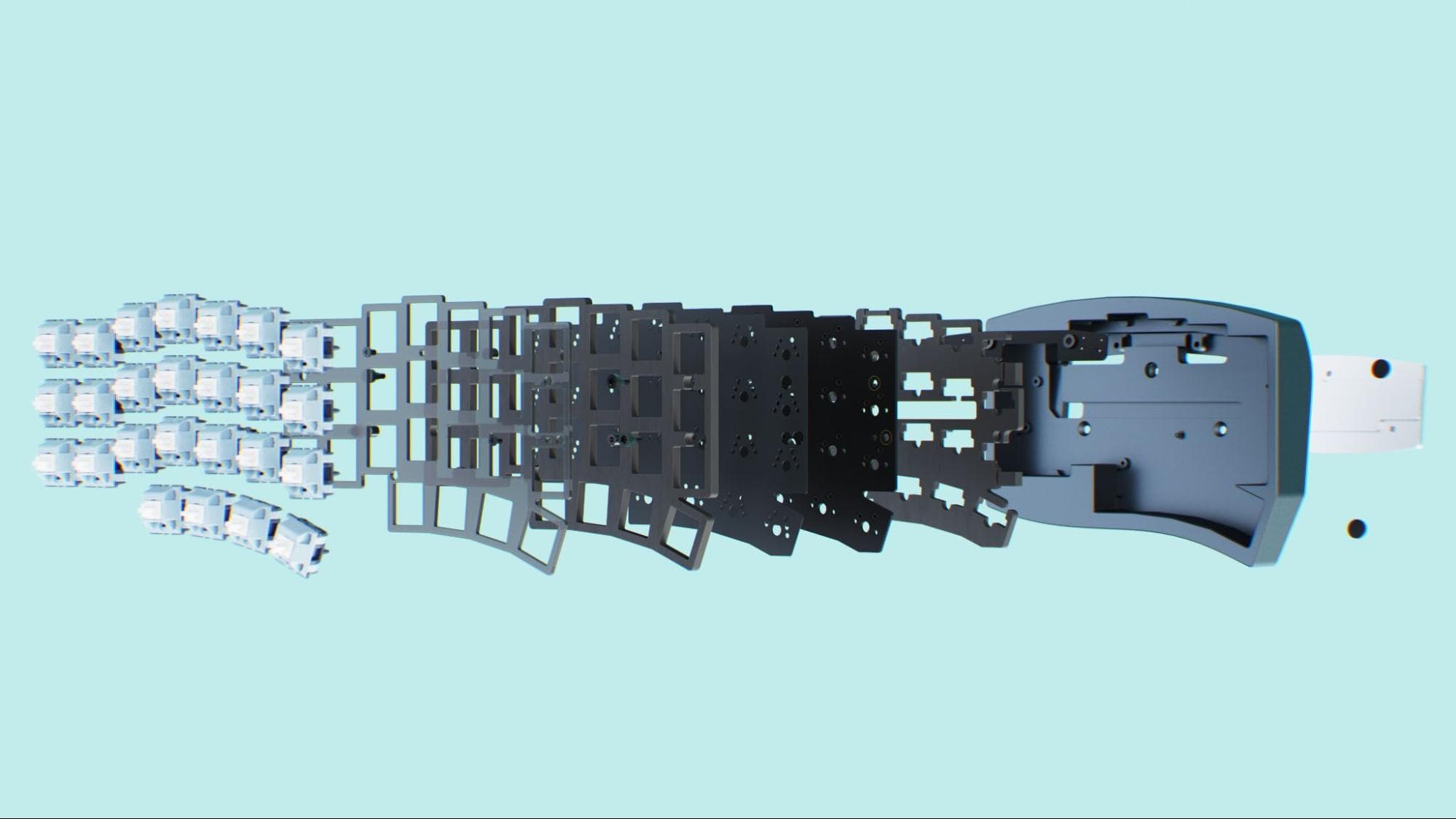 Altair and Altair-X - Split ergonomic keyboard | GB Closed image 3