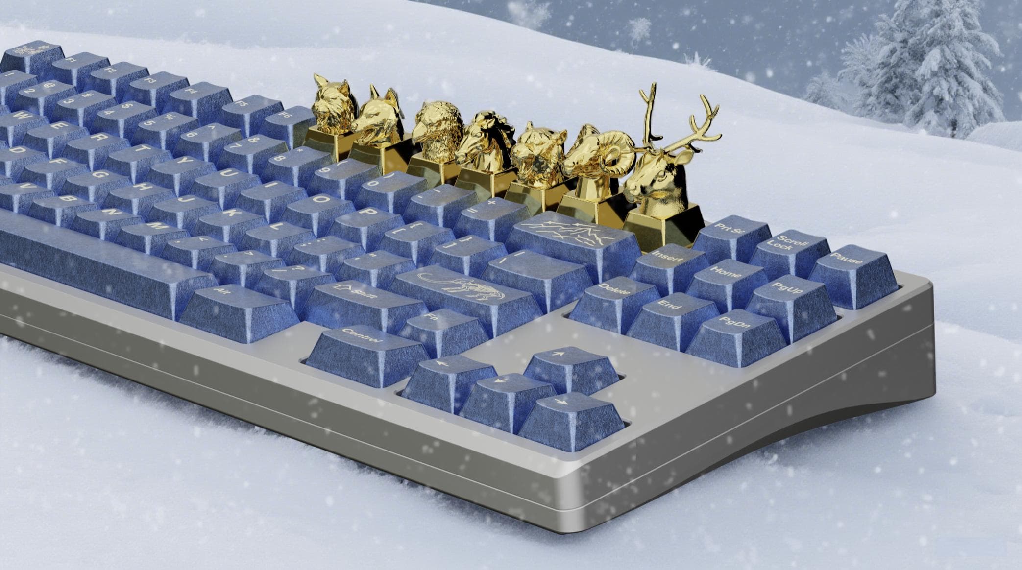 Awekeys Full Metal Keycaps Set: Wild Ice - Live Now image 14