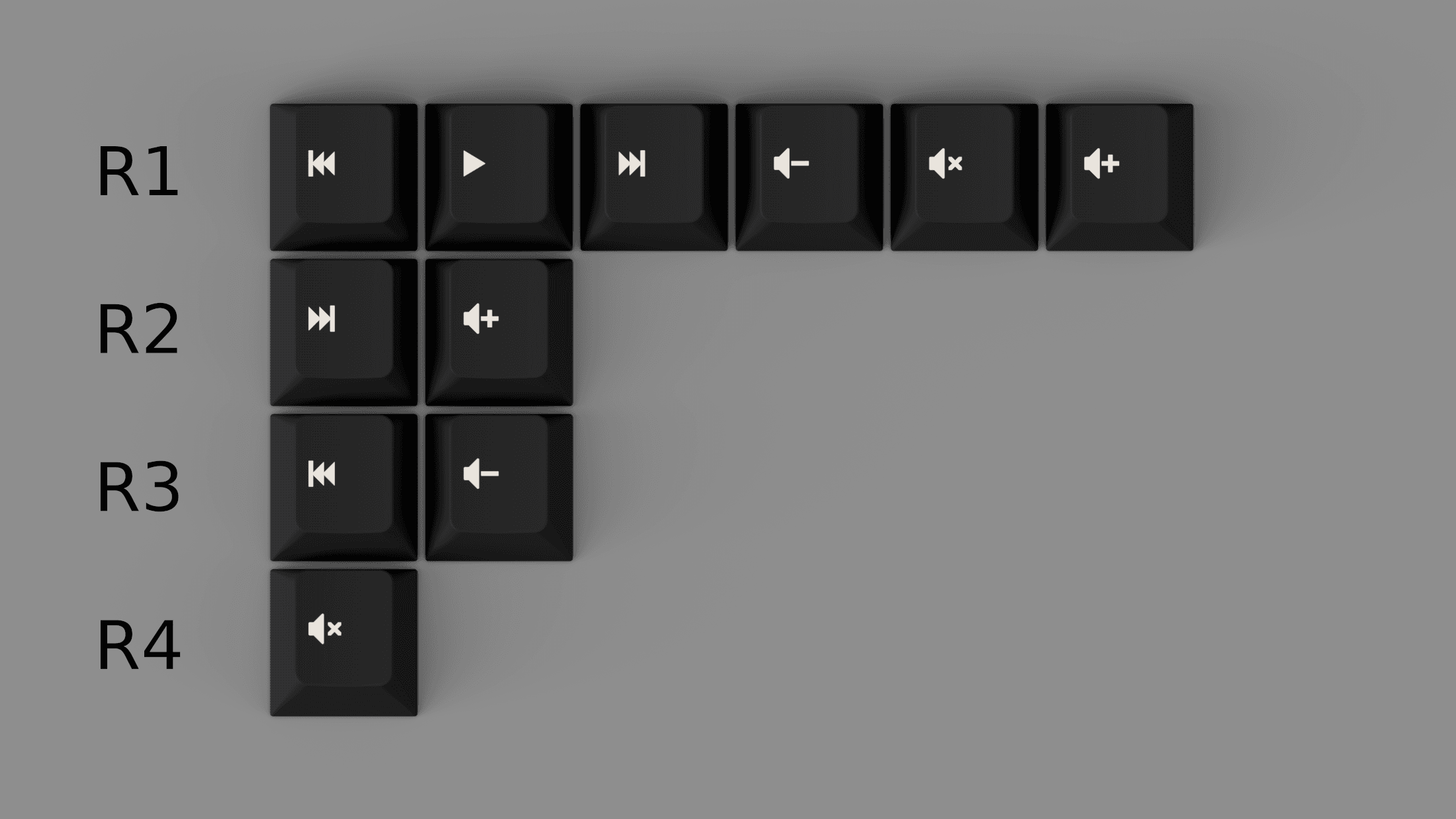 GMK Media Keys (WoB & Minimal)