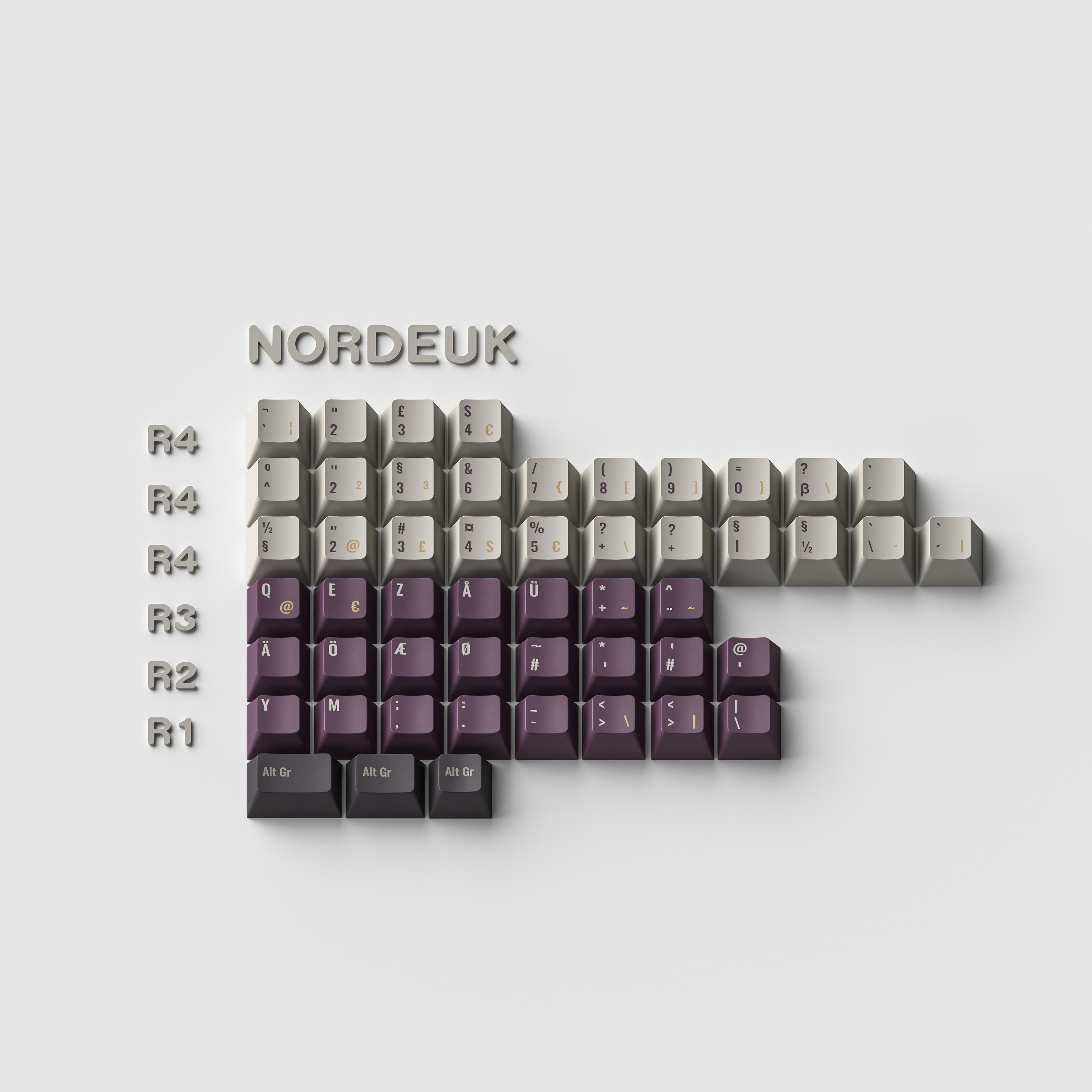 ALOHAKB ChessGame Purple Theme Gilding Crafts Key Cap image 26