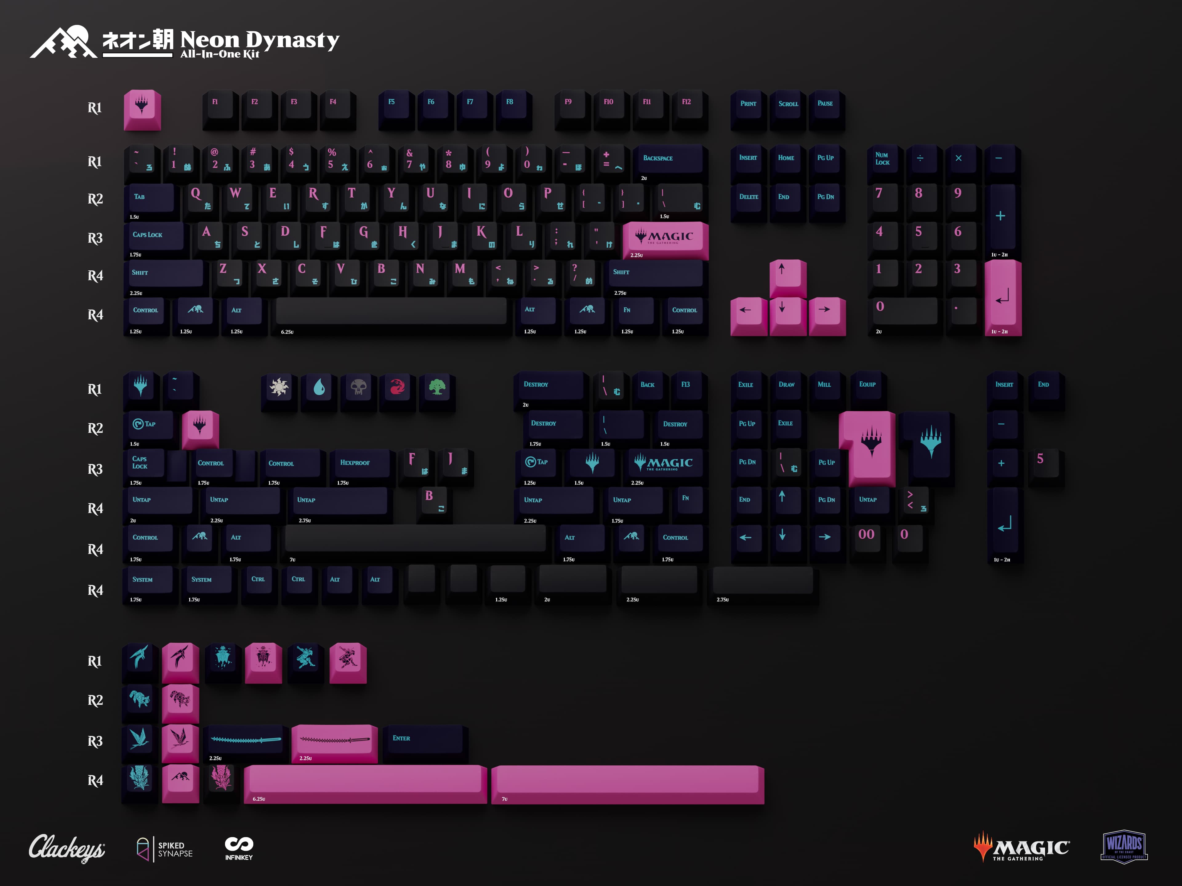 IFK Neon Dynasty - Official Magic The Gathering Keycap Set: 100% Delivered image 2