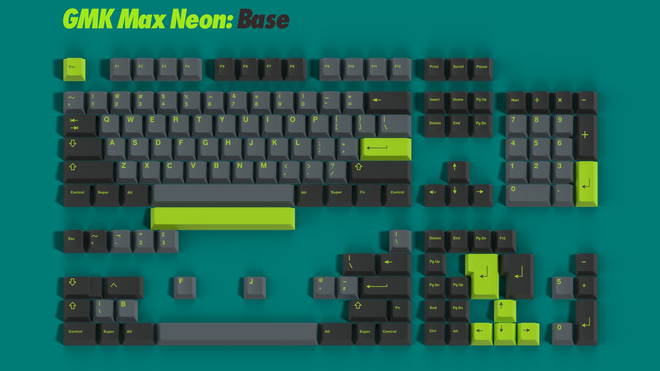 GMK Max Neon - based on all things green and grey image 3