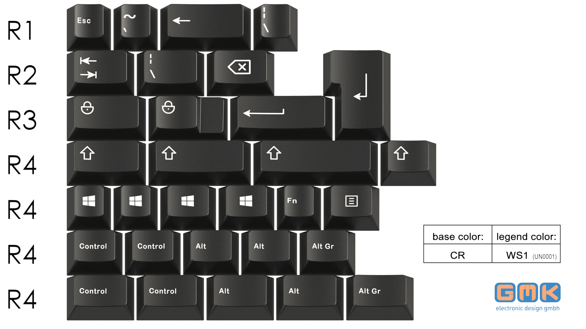 GMK White on Black Icon Mods (Shipped - Extras available!) image 3