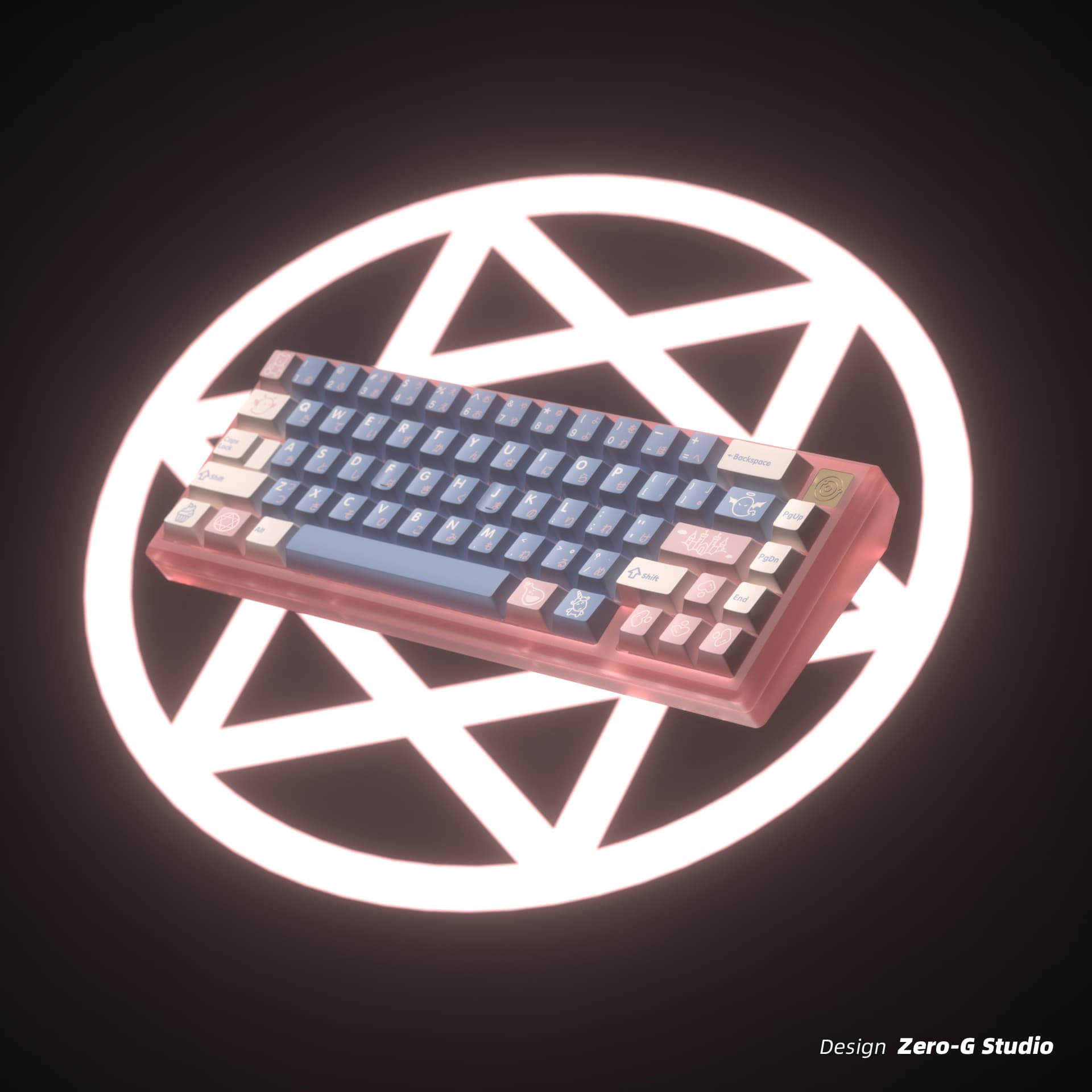 Domikey "Gift" Triple Shot Cherry Profile Keycap Set by Zero-G Studio image 26