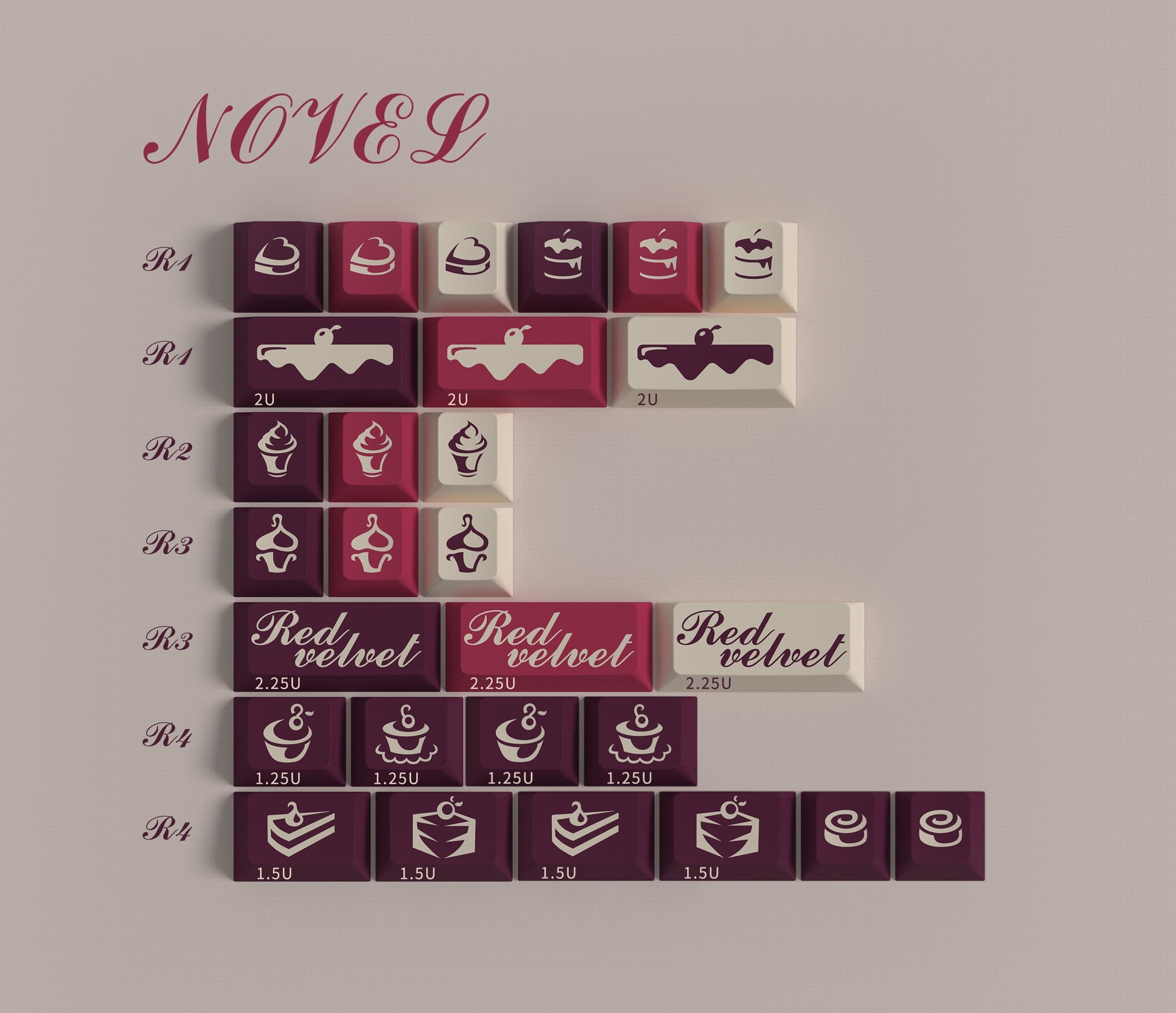 Zero-G Studio X DMK ABS double shot theme keycap "Red Velvet" image 8