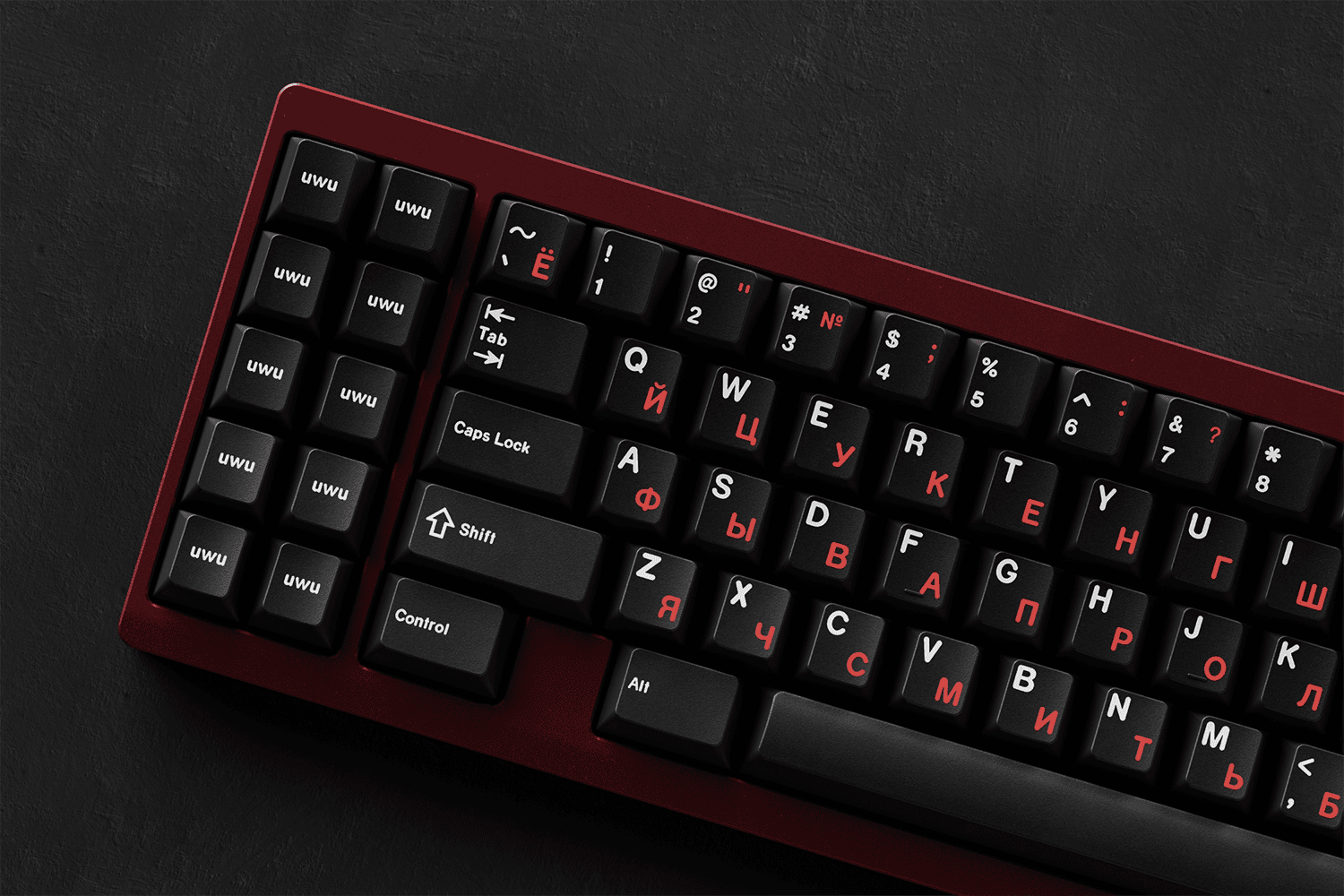 GMK WoB Red Cyrillic | Shipping image 6