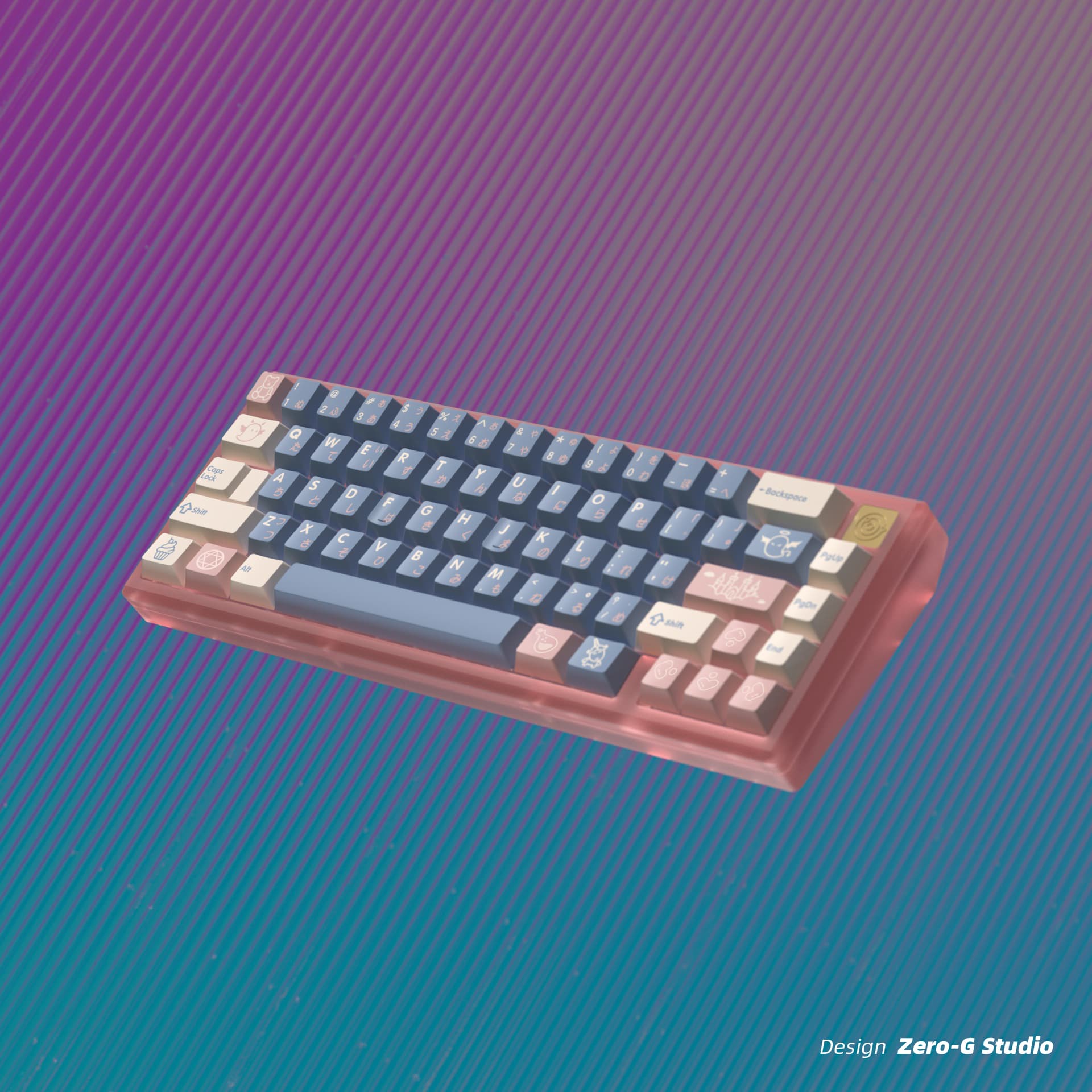 Domikey "Gift" Triple Shot Cherry Profile Keycap Set by Zero-G Studio image 27