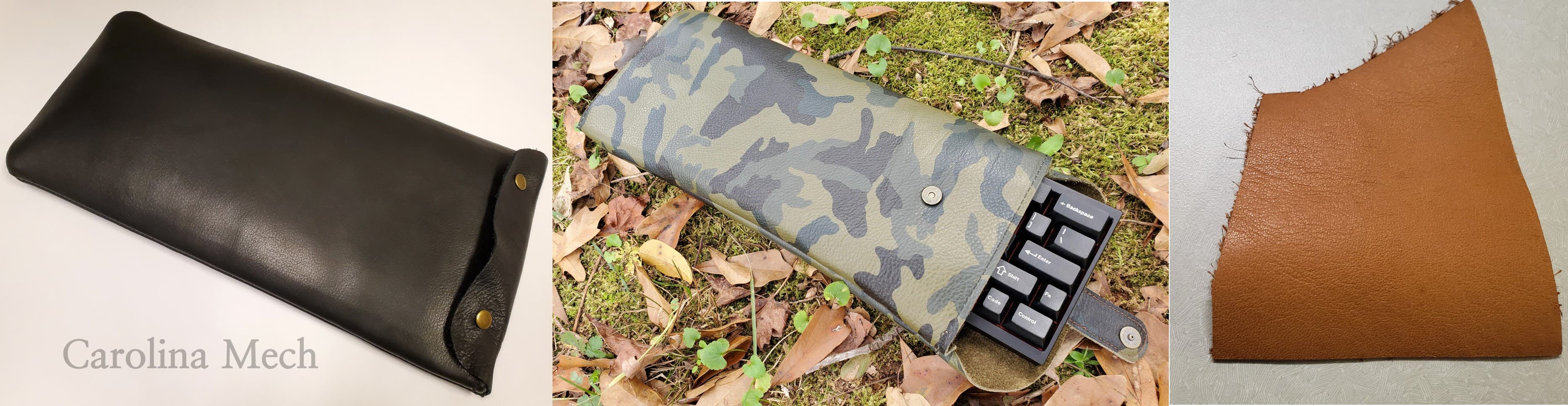 SHIP SOON - Handmade Leather Keyboard Sleeves for 60% and TKL - Made in USA