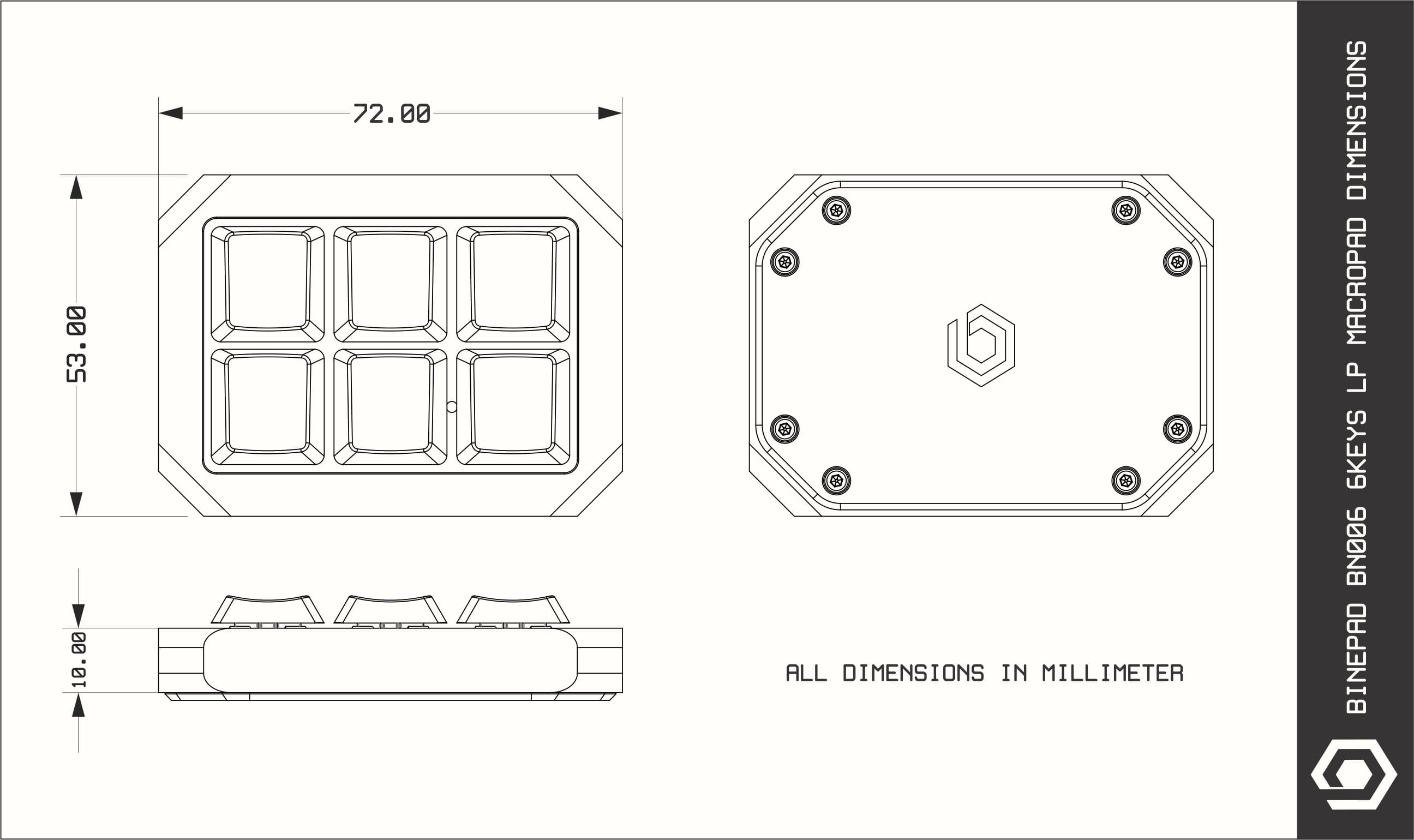 BINEPAD BN006 - 6 Key Low Profile Macropad (Shipping) image 10