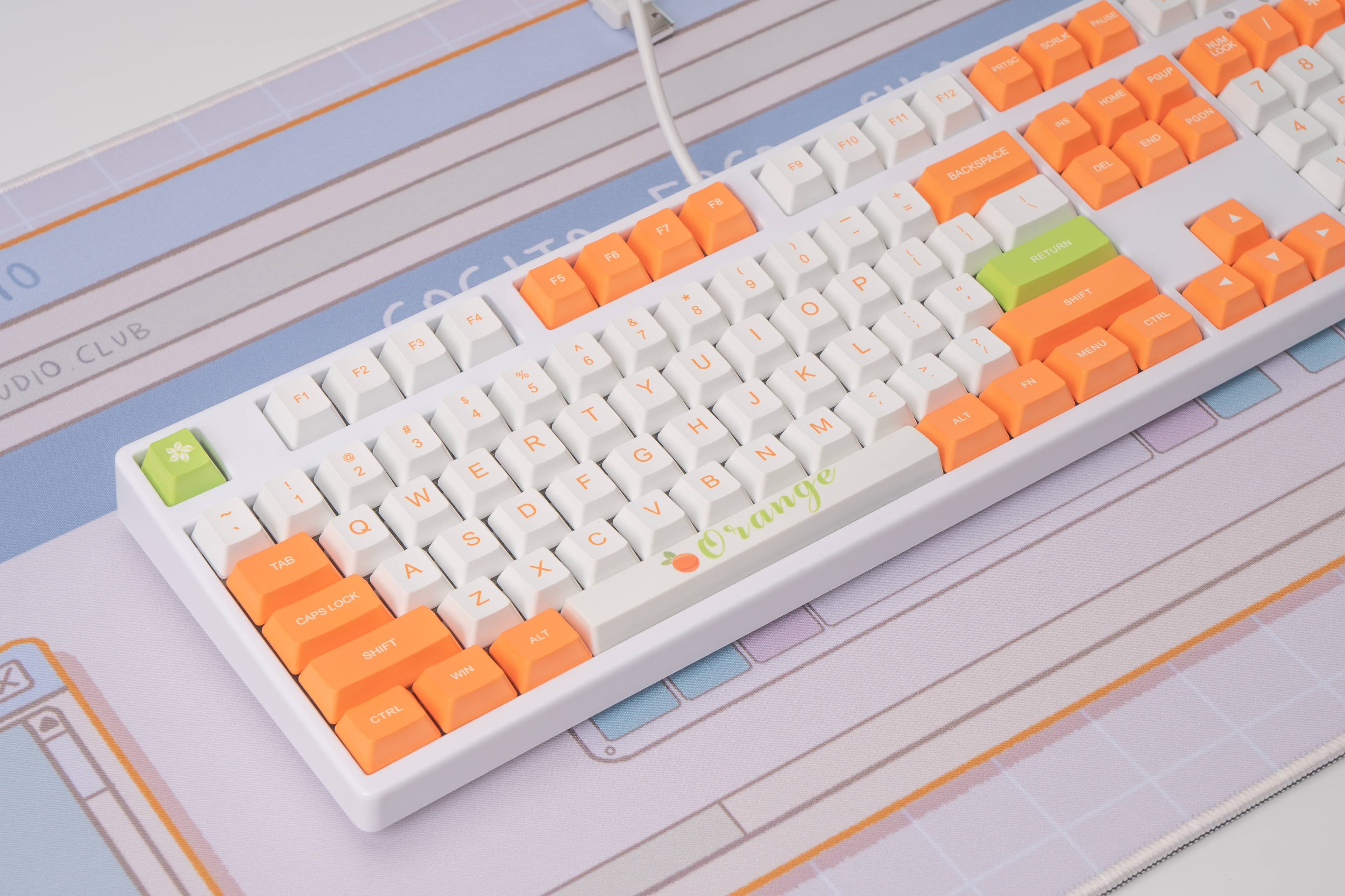 Momoka Sugar Orange PBT Keycaps image 3