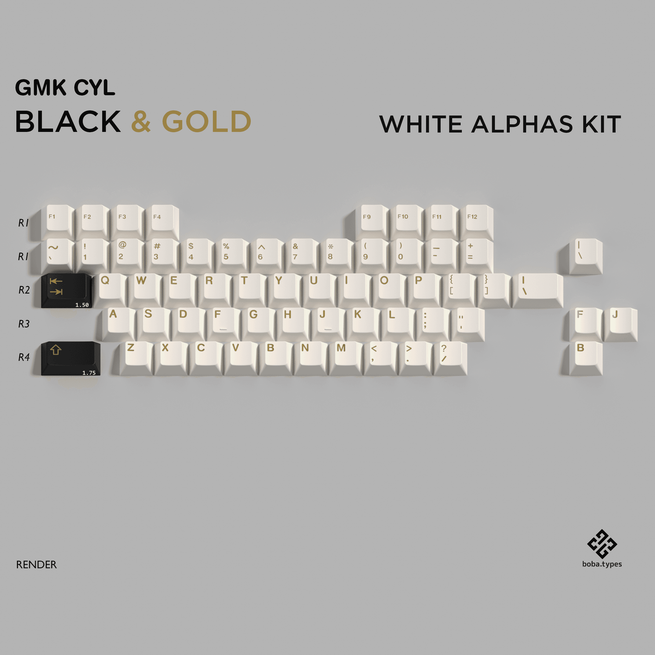 GMK CYL Black & Gold | GB live 'til 20th March - New deskmats/renders! image 13