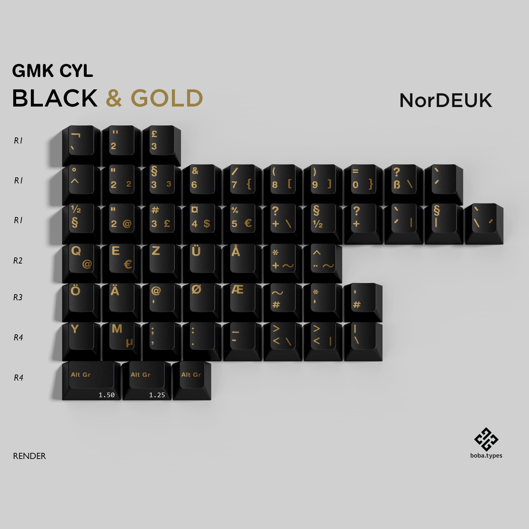 GMK CYL Black & Gold | GB live 'til 20th March - New deskmats/renders! image 11