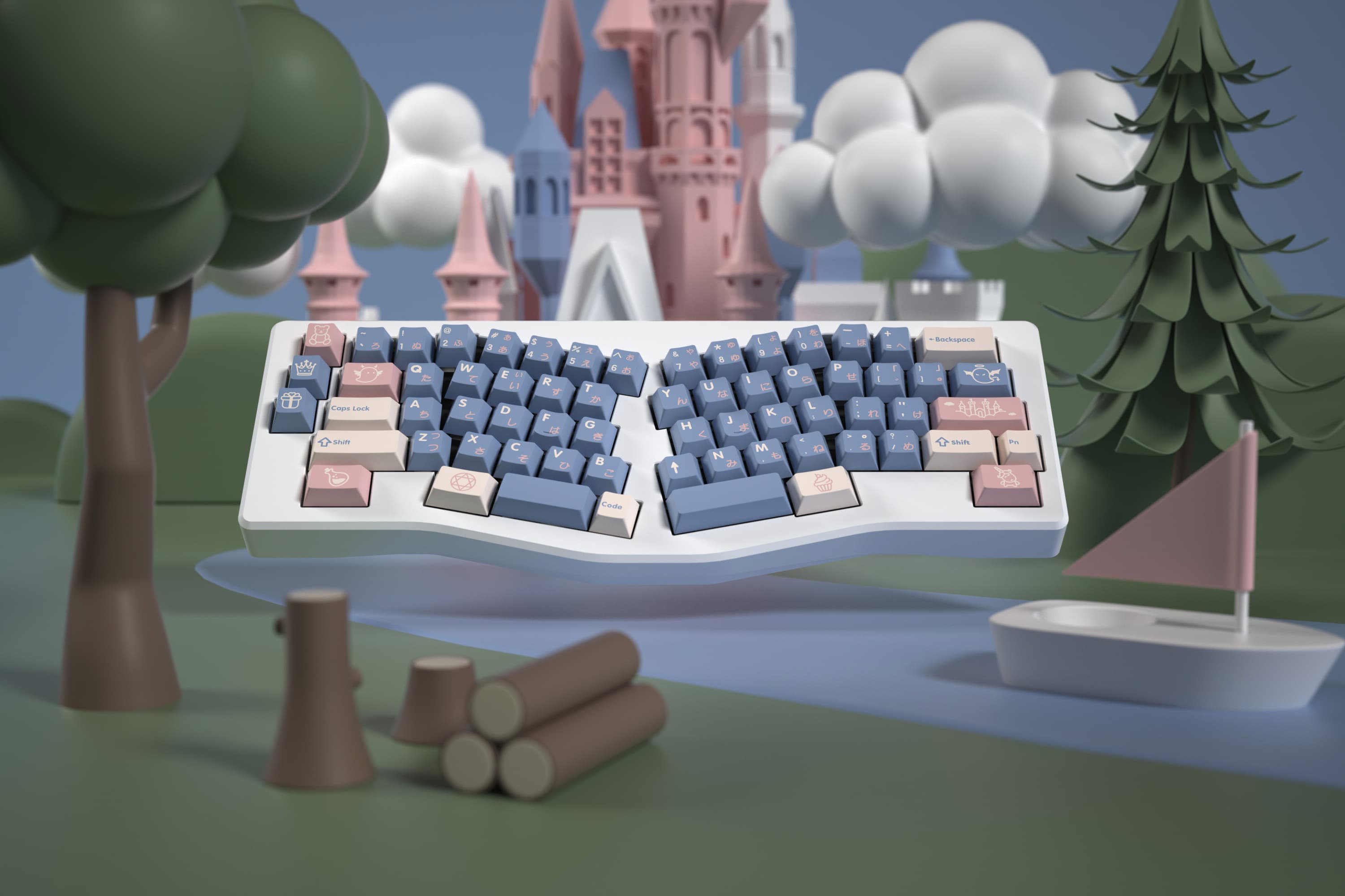 Domikey "Gift" Triple Shot Cherry Profile Keycap Set by Zero-G Studio image 22