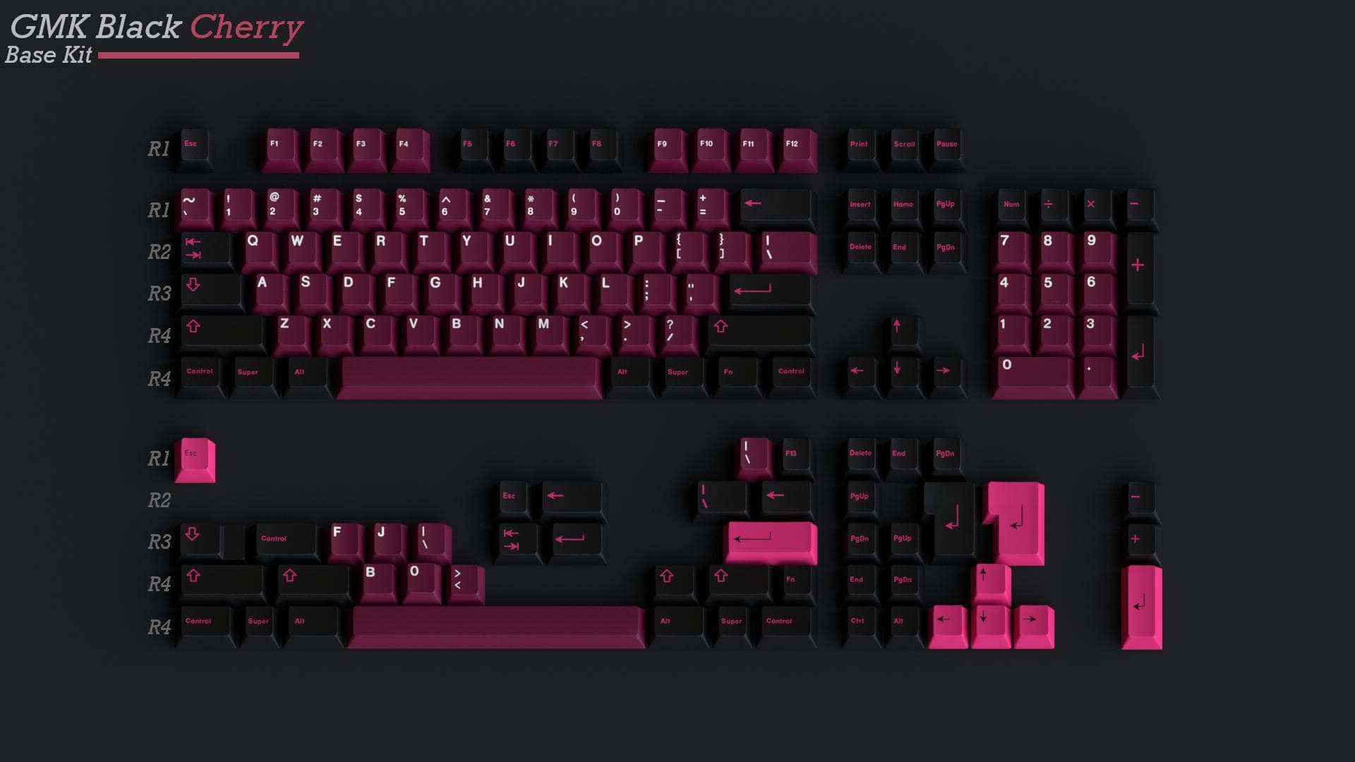 GMK Black Cherry | CN AND SEA VENDOR ADDED!, Deskmat Design Changed image 5