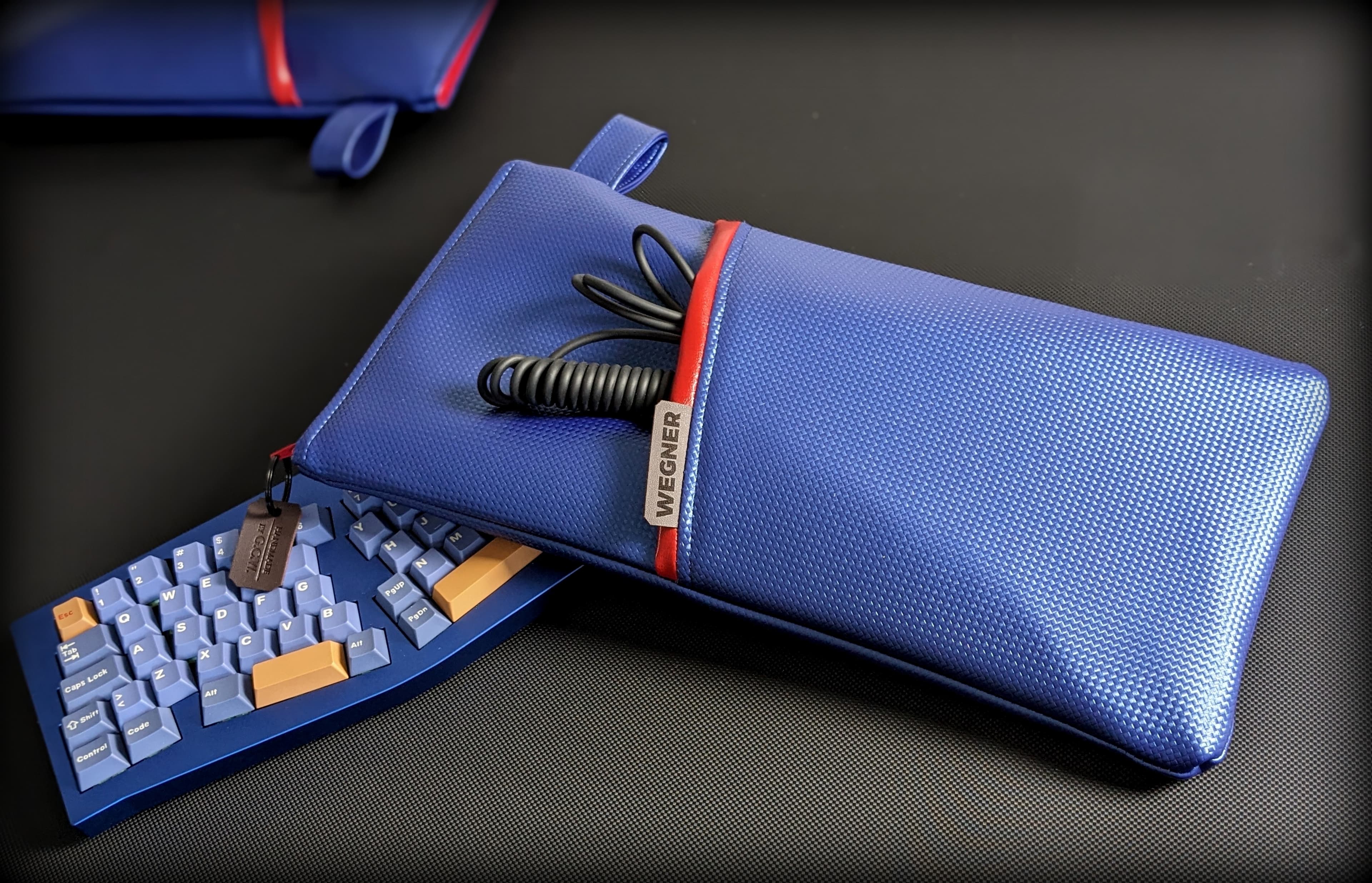 Handmade Premium Keyboard Bags - Carbon Blue image 3