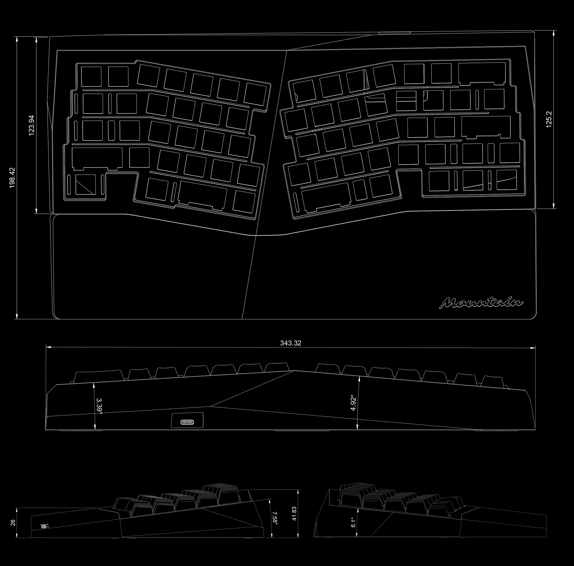 KBDFANS MOUNTAIN ERGO KEYBOARD KIT image 16