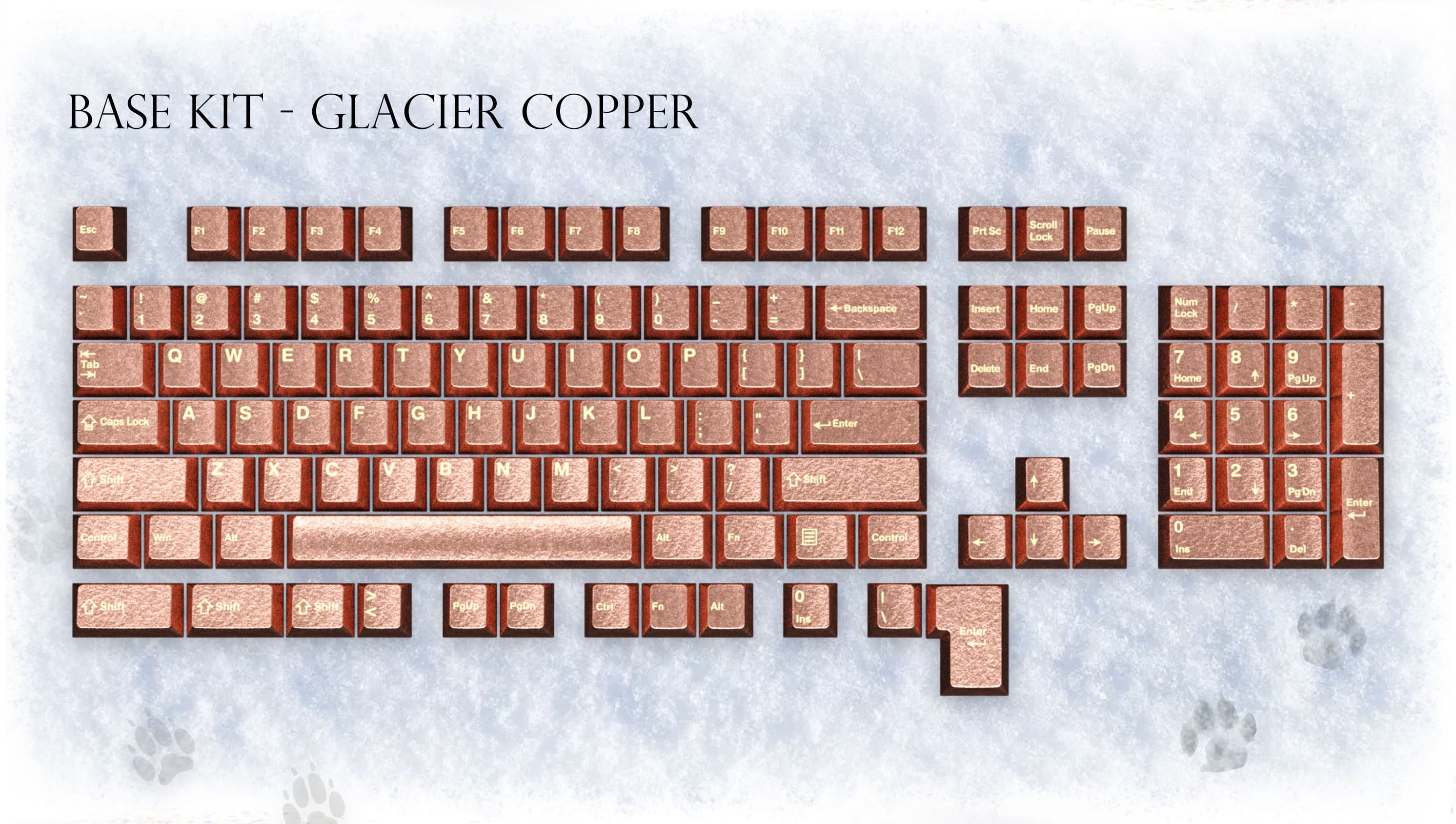 Awekeys Full Metal Keycaps Set: Wild Ice - Live Now image 7