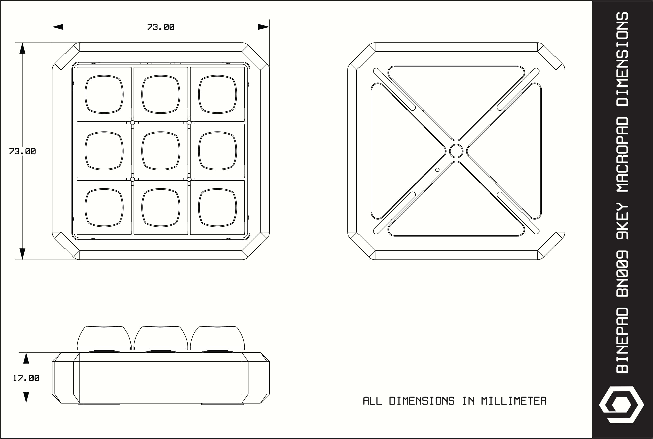 BINEPAD BN009 | 9 KEY MACROPAD | Round 2 | Carbon Fiber Plate image 17
