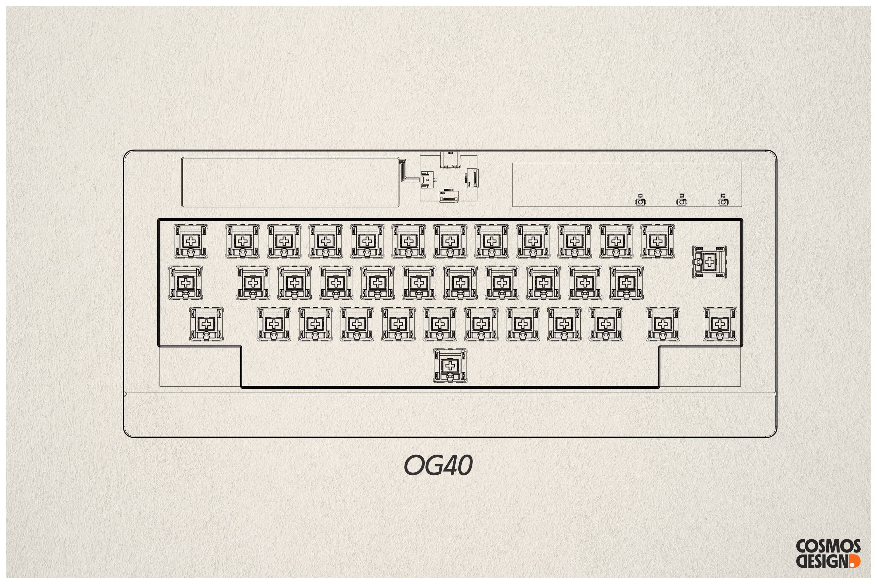 OG40 - 40% "Cherry flavoured" wireless keyboard (proto photos updated 11/8) image 8