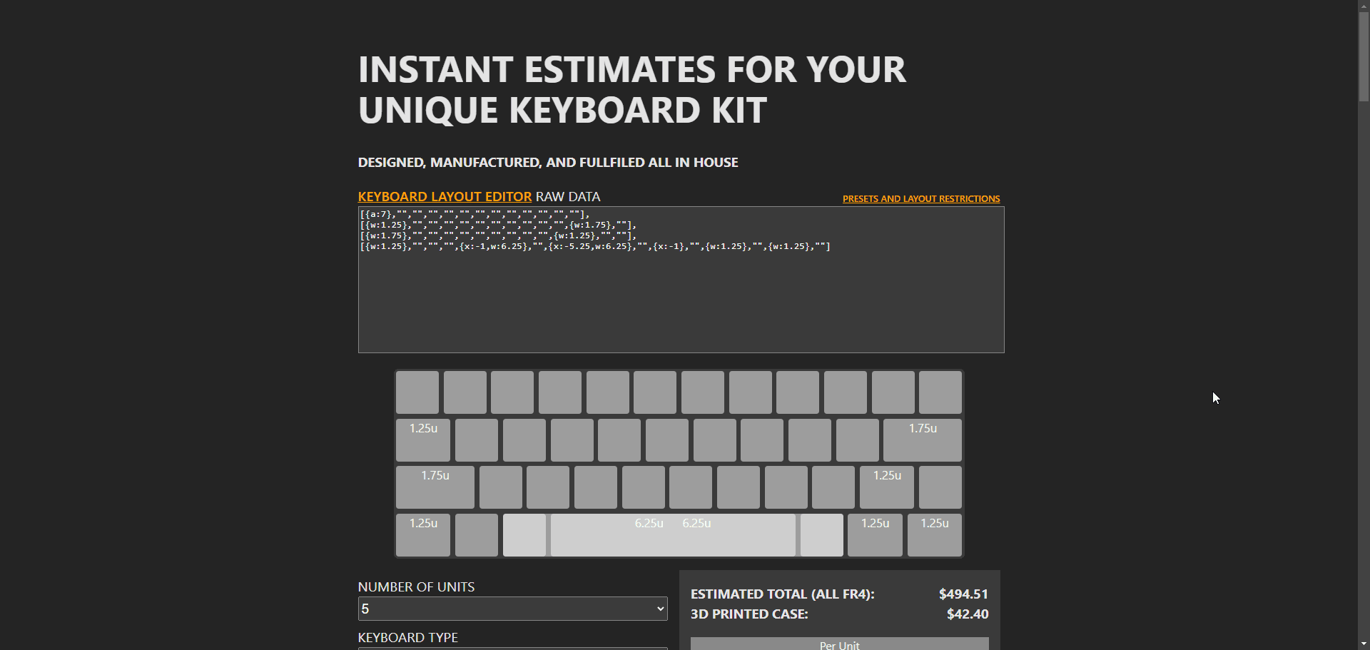 RubySea 1800 - Created Using our New Instant Keyboard Quoter