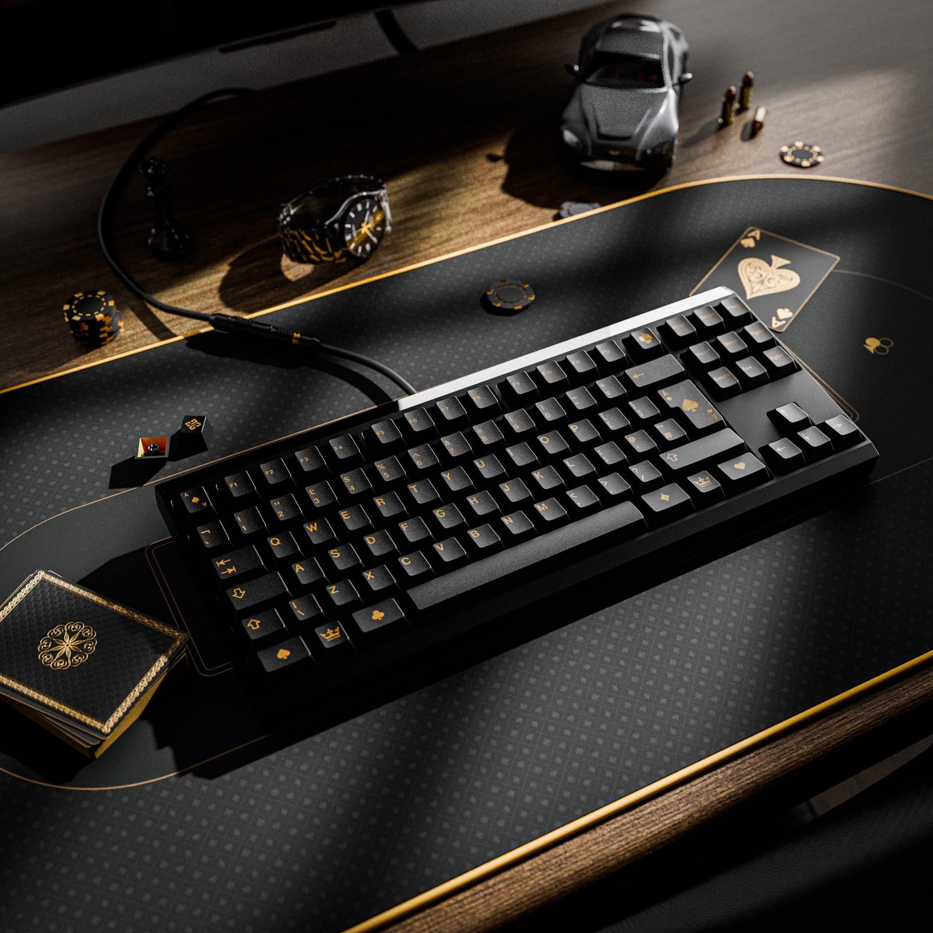 GMK CYL Black & Gold | GB live 'til 20th March - New deskmats/renders! image 3