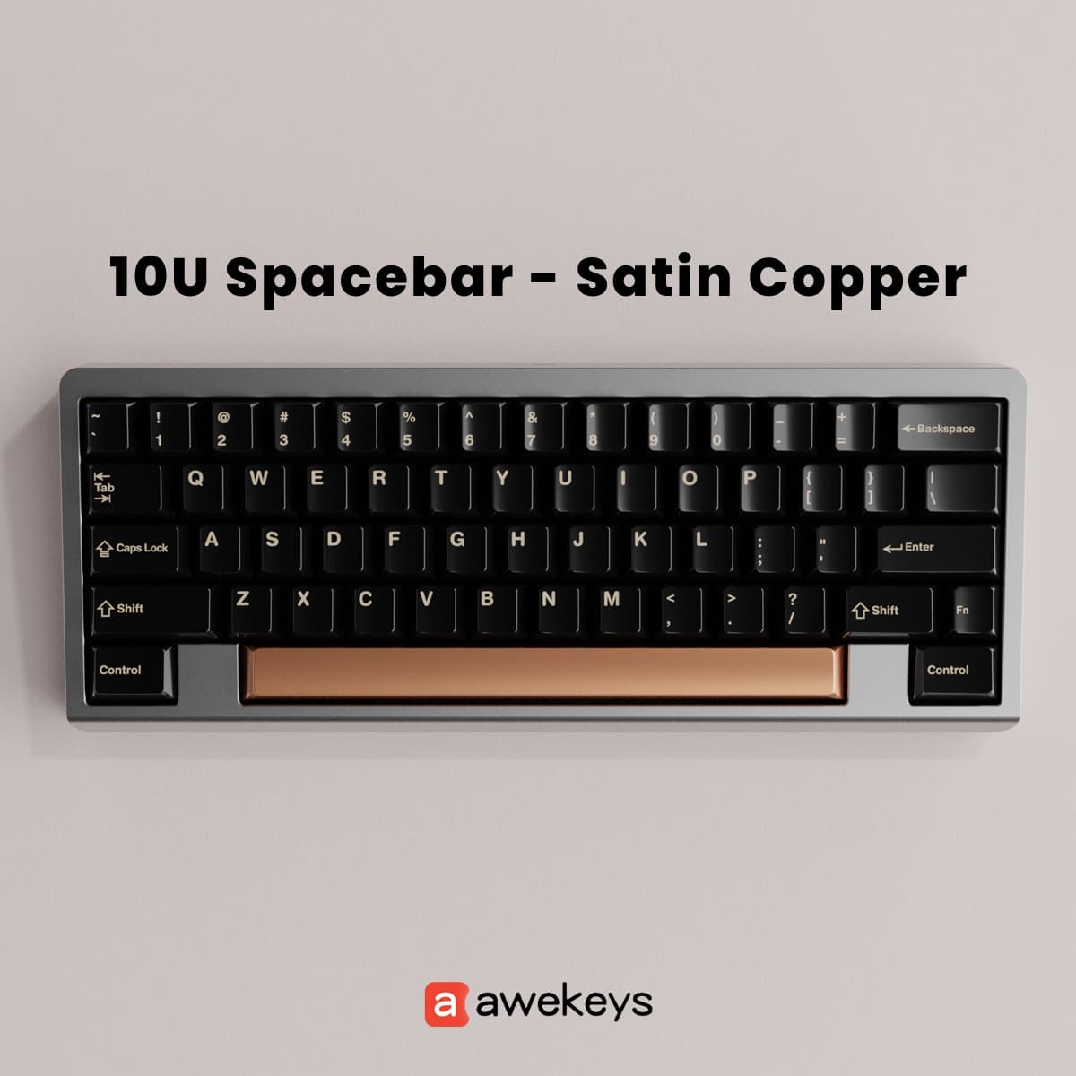 Awekeys Metal 10u Spacebar - 4 Color Options - Vendor & Price Update image 4