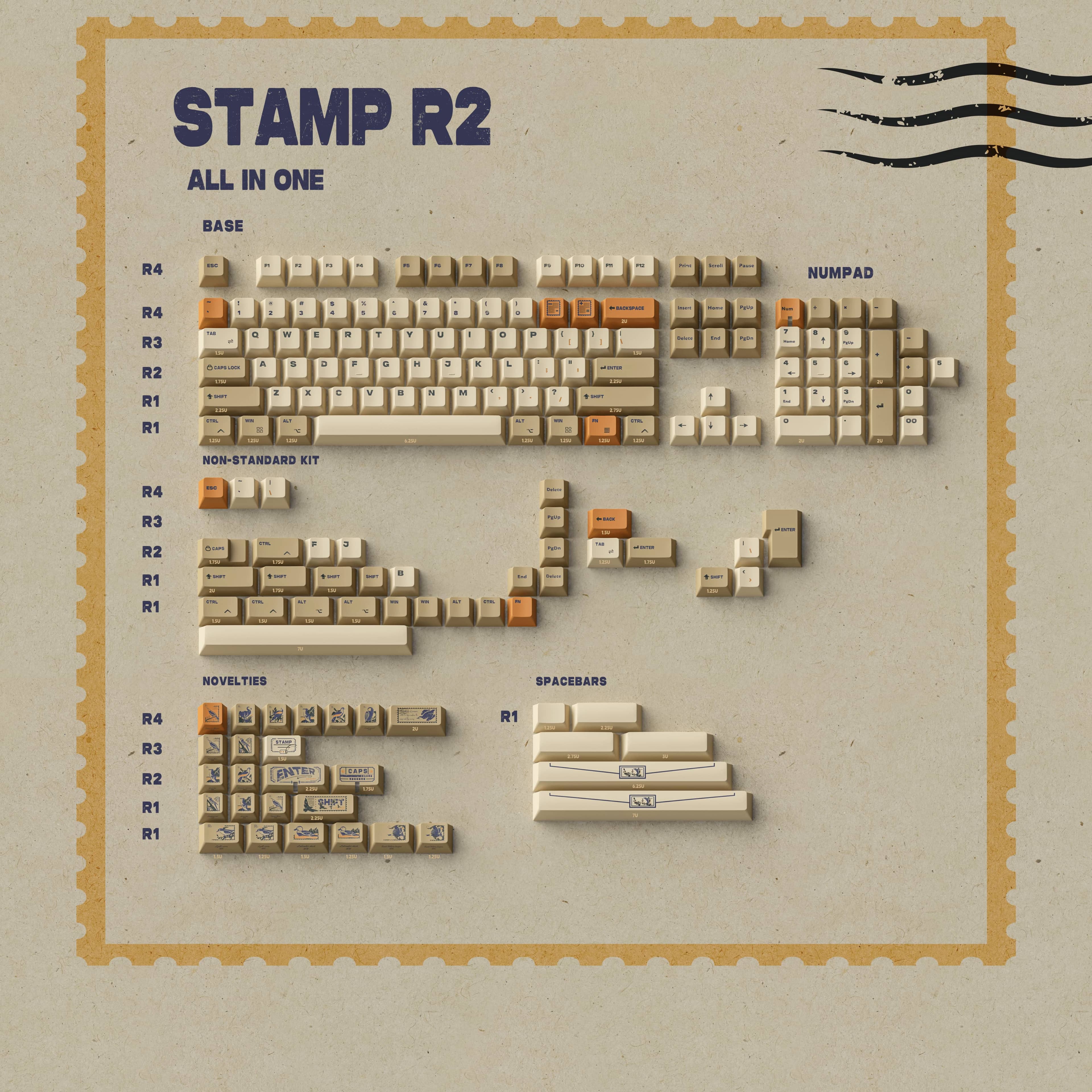 ALOHAKB STAMP R2 Keycap Set [IN STOCK] image 19