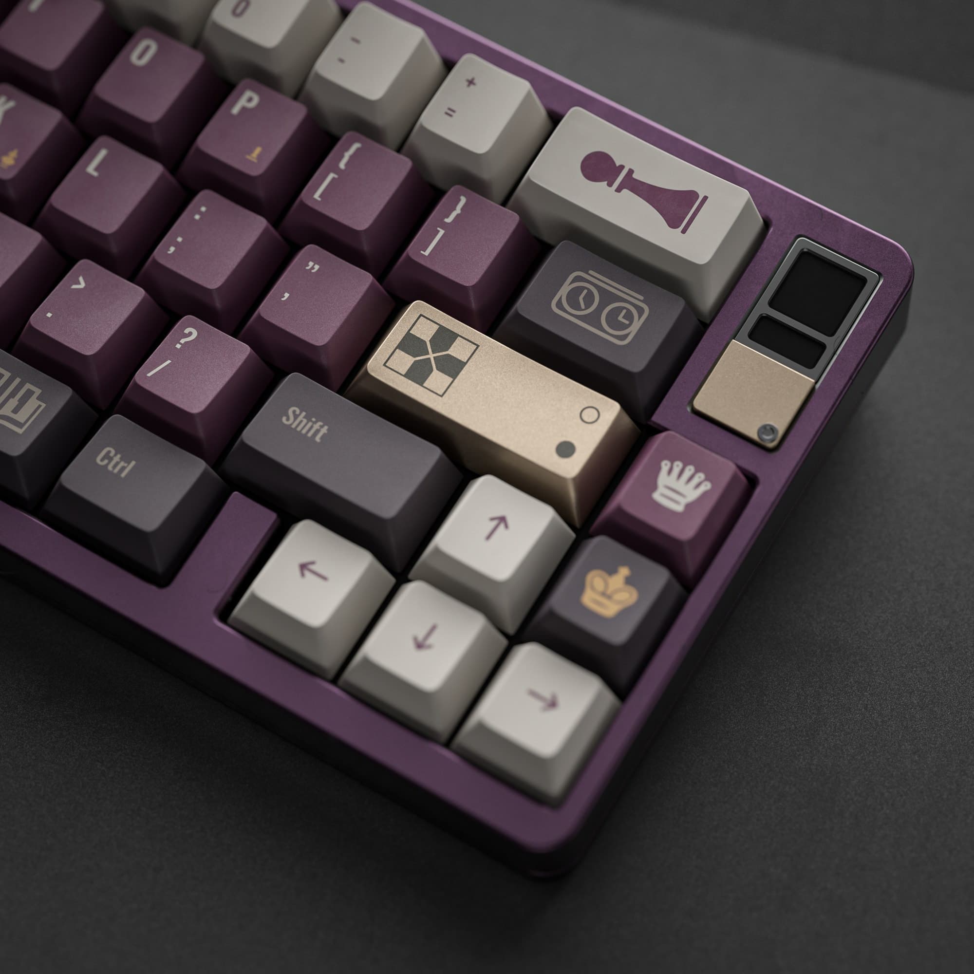 ALOHAKB ChessGame Purple Theme Gilding Crafts Key Cap image 22