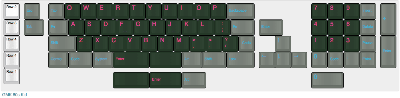 GMK 80s Kid (a MiniVan/Roadkit keyset) image 2
