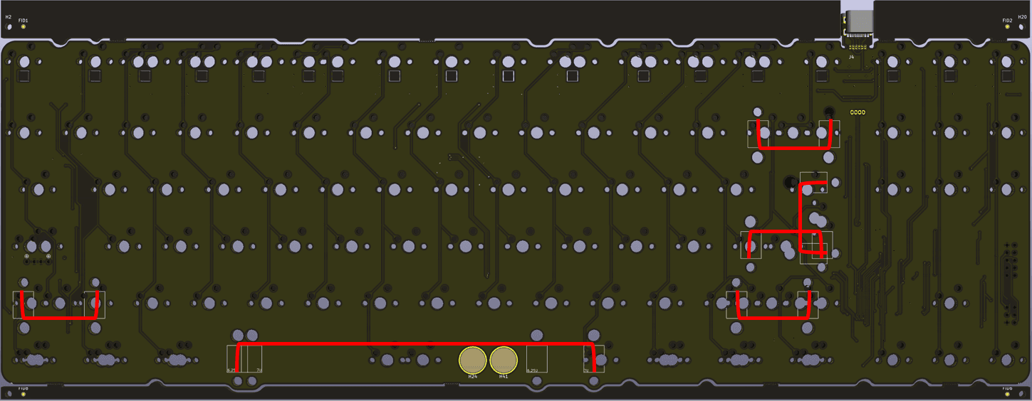 Mechlovin' Infinity87.5 - F12 & F13 TKL Compatible PCB image 4