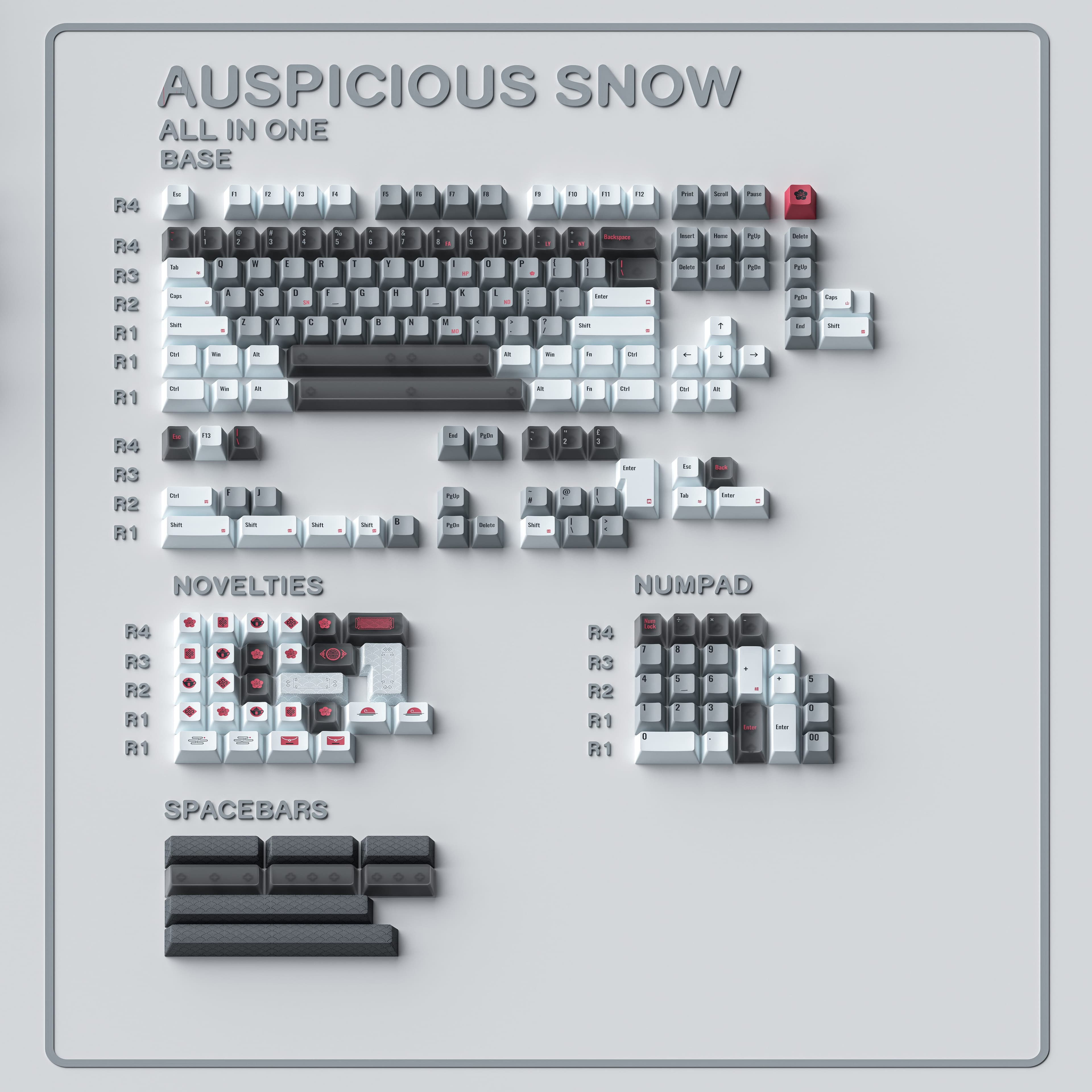 ALOHAKB AUSICIOUS SNOW Keycaps