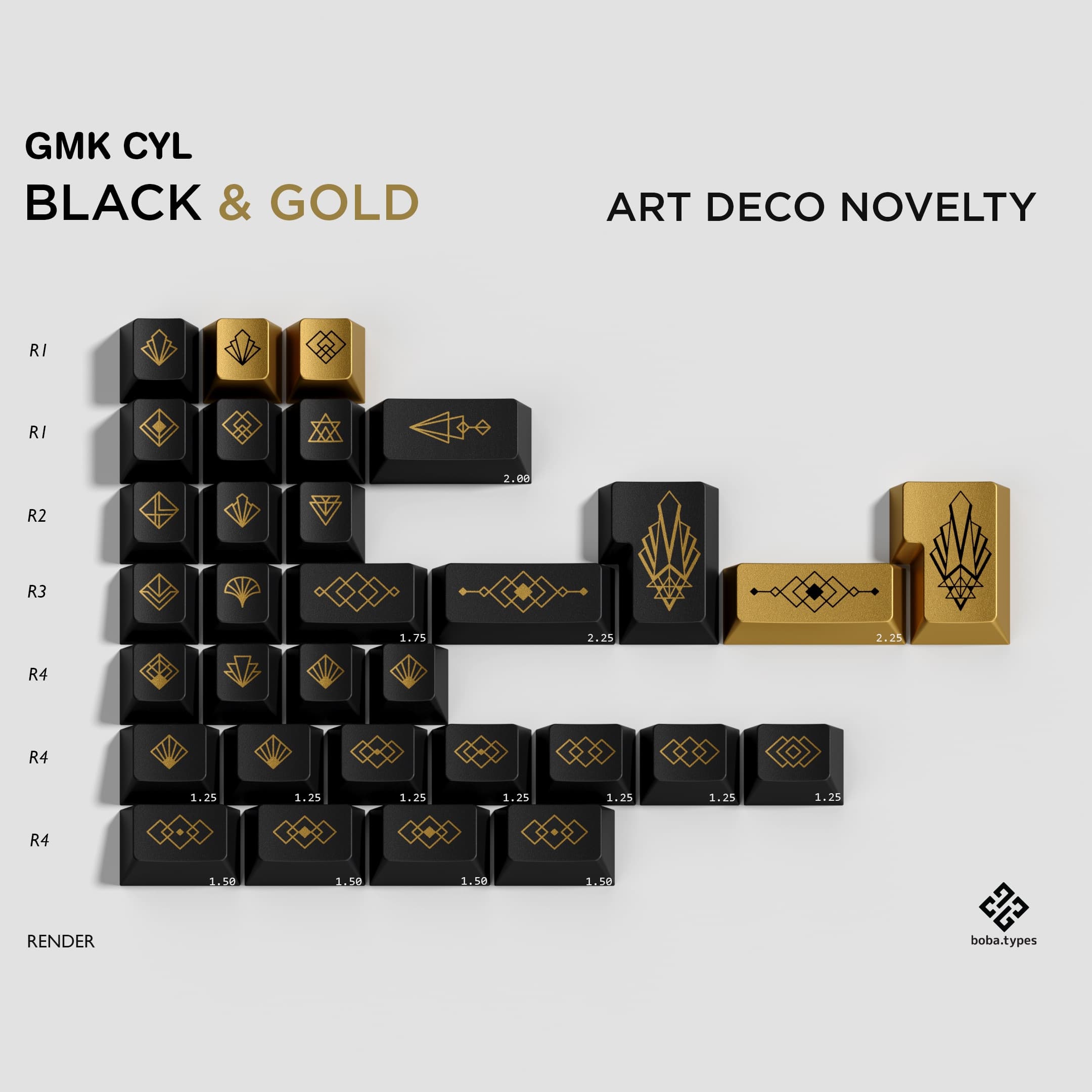 GMK CYL Black & Gold | GB live 'til 20th March - New deskmats/renders! image 7