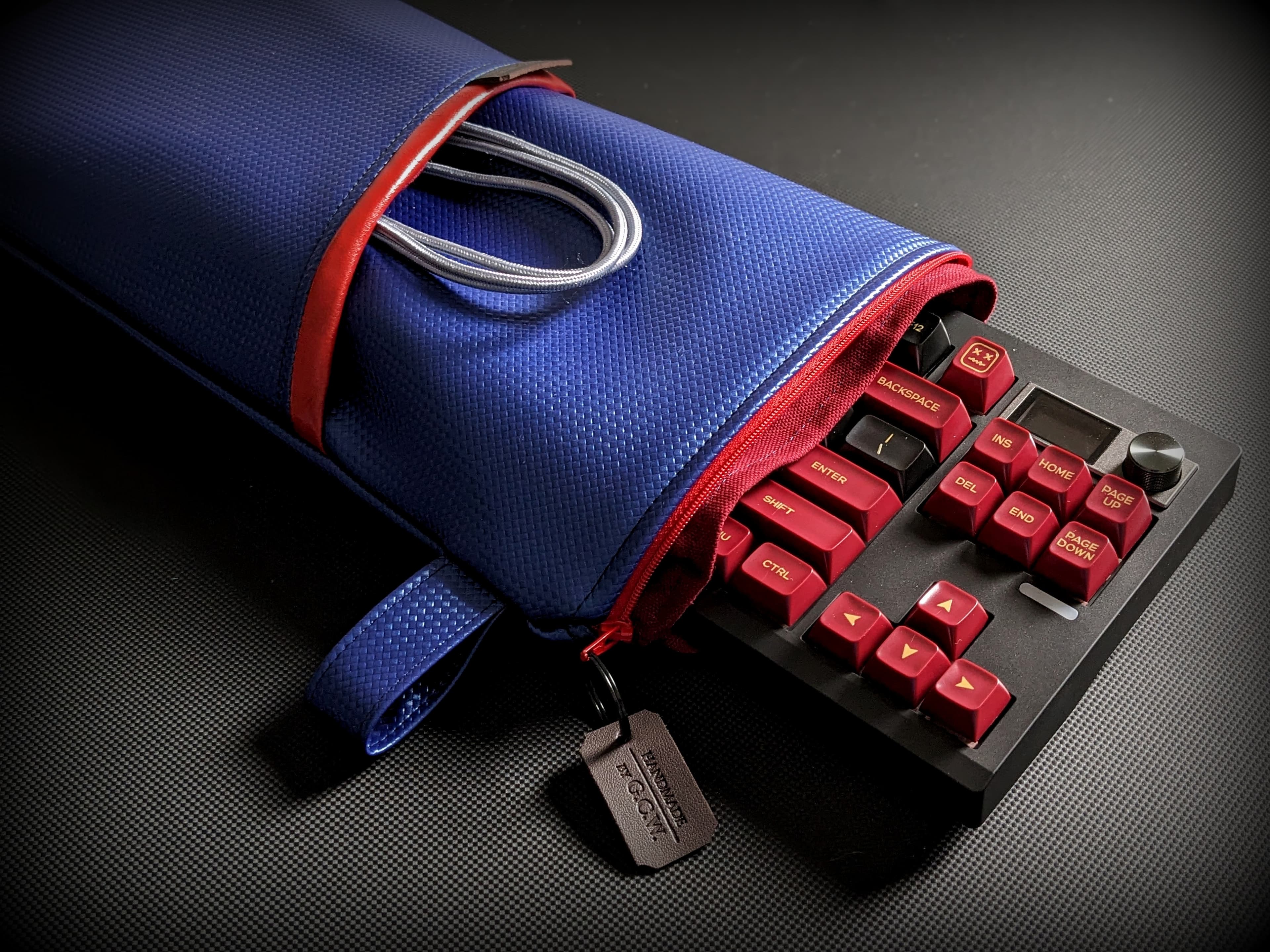 Handmade Premium Keyboard Bags - Carbon Blue (Open orders until Aug. 24th) image 6