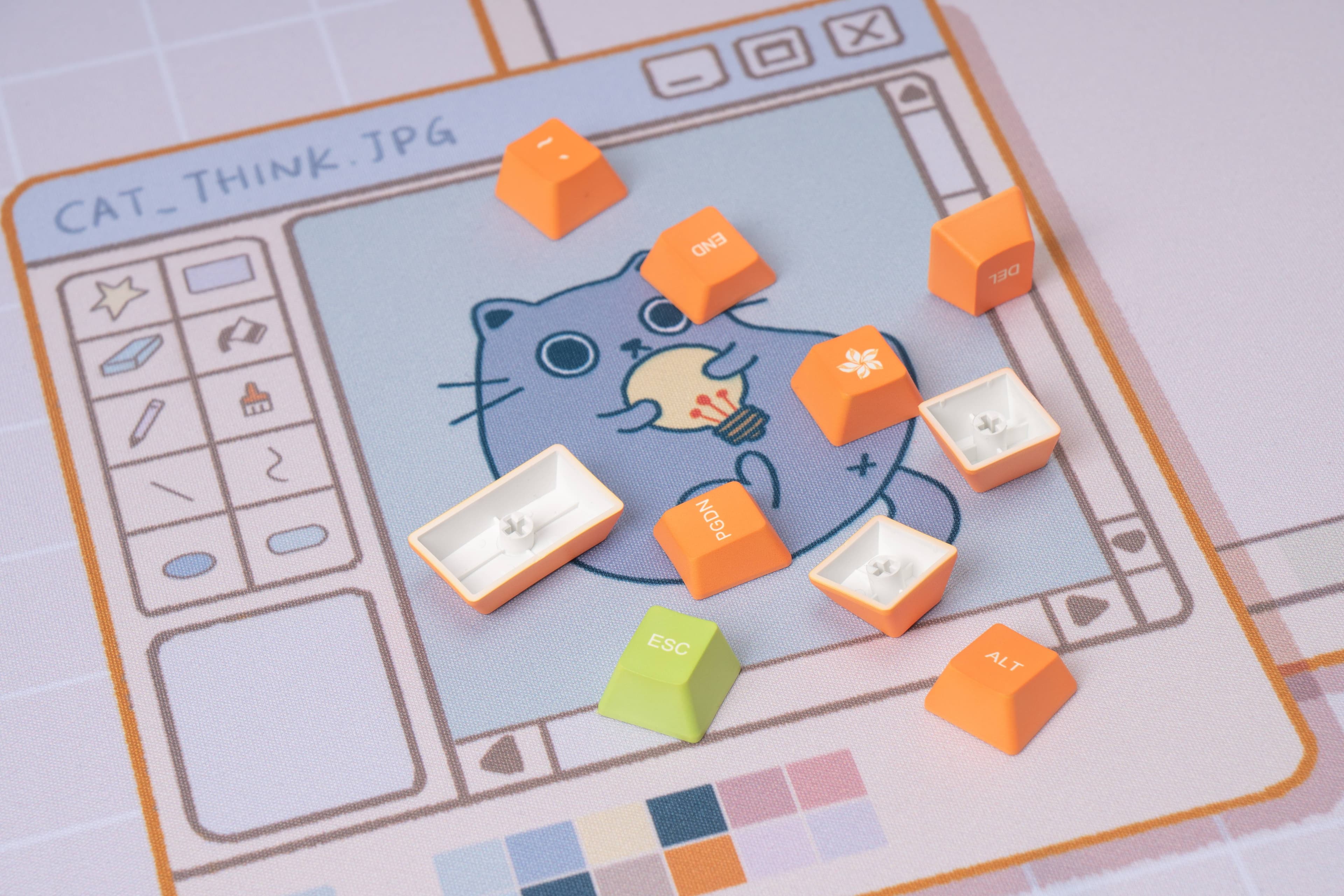 Momoka Sugar Orange PBT Keycaps image 5