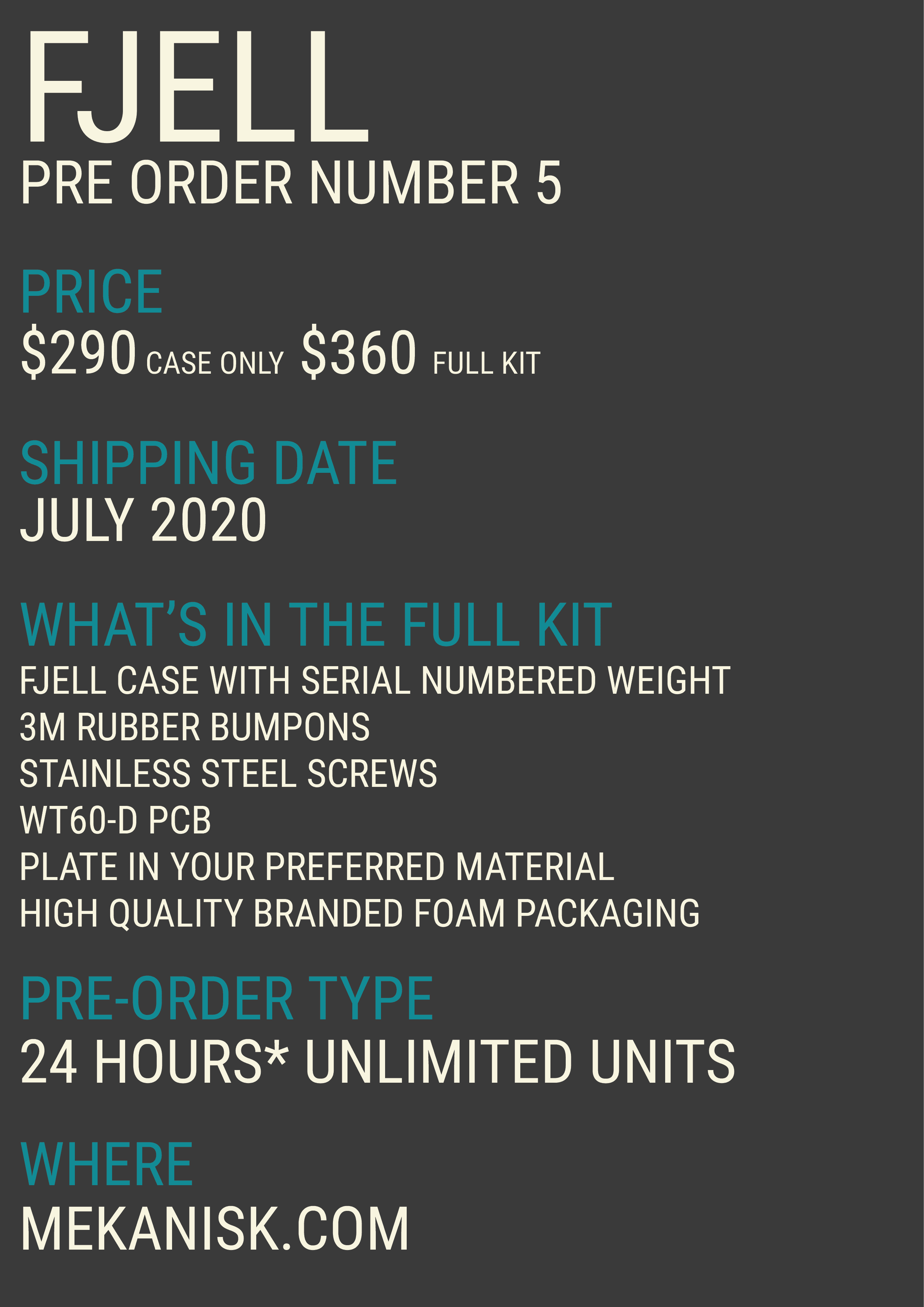 Fjell R5 [SHIPPED AND DONE]