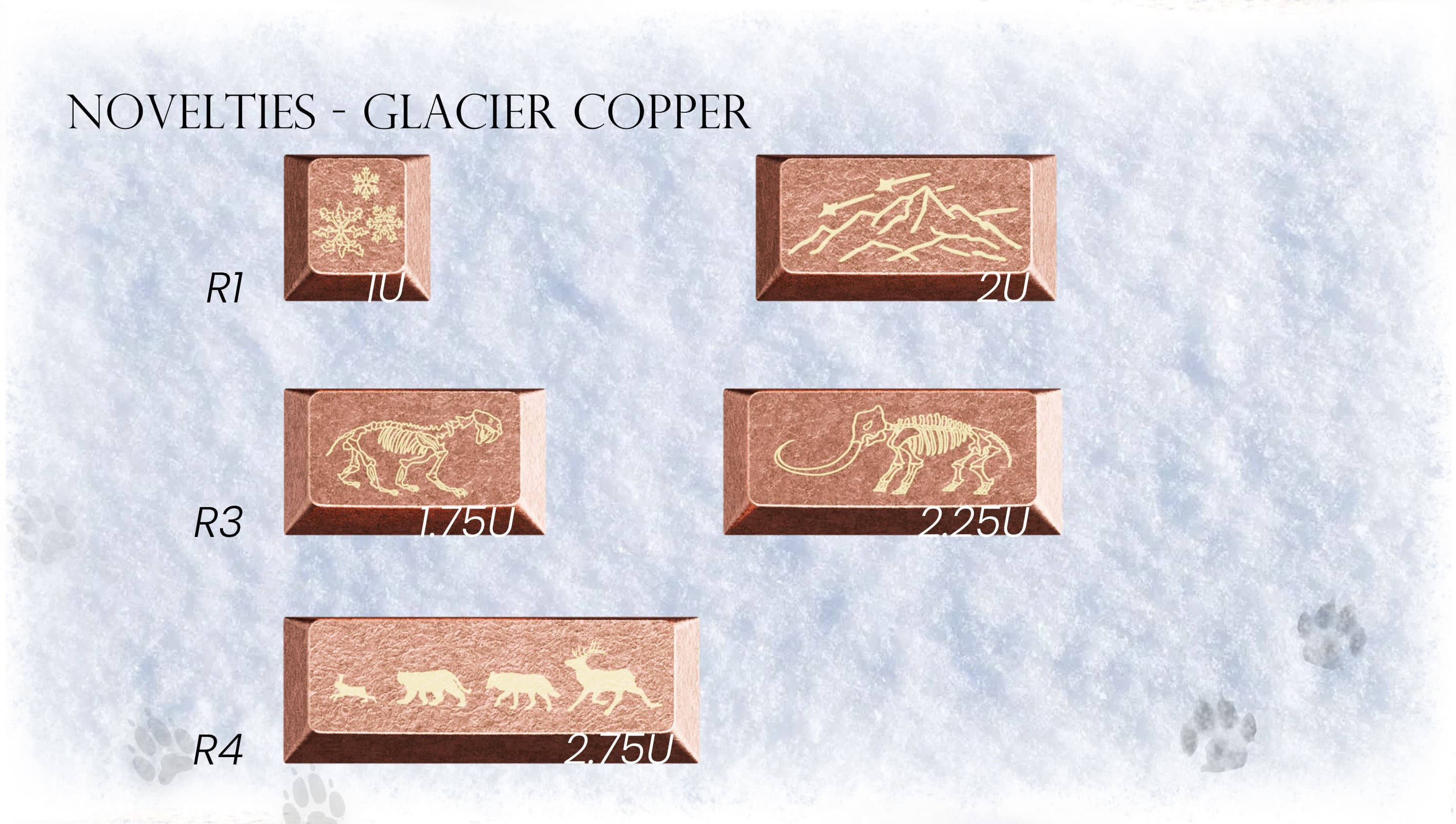 Awekeys Full Metal Keycaps Set: Wild Ice - Live Now image 12