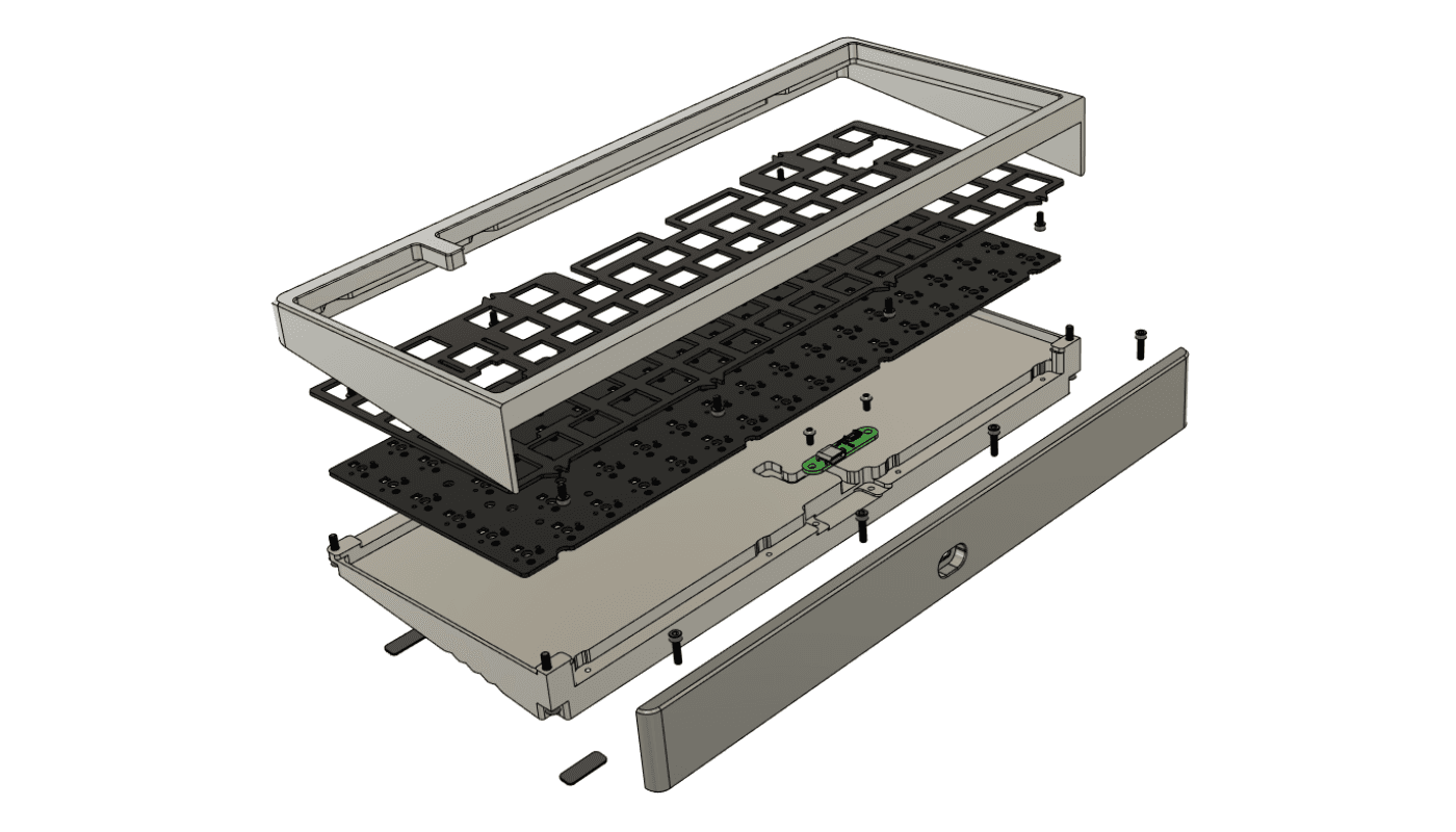 Untitled No. 1 - compact 75%, top mount, ISO & ANSI RGB hotswap keyboard image 7