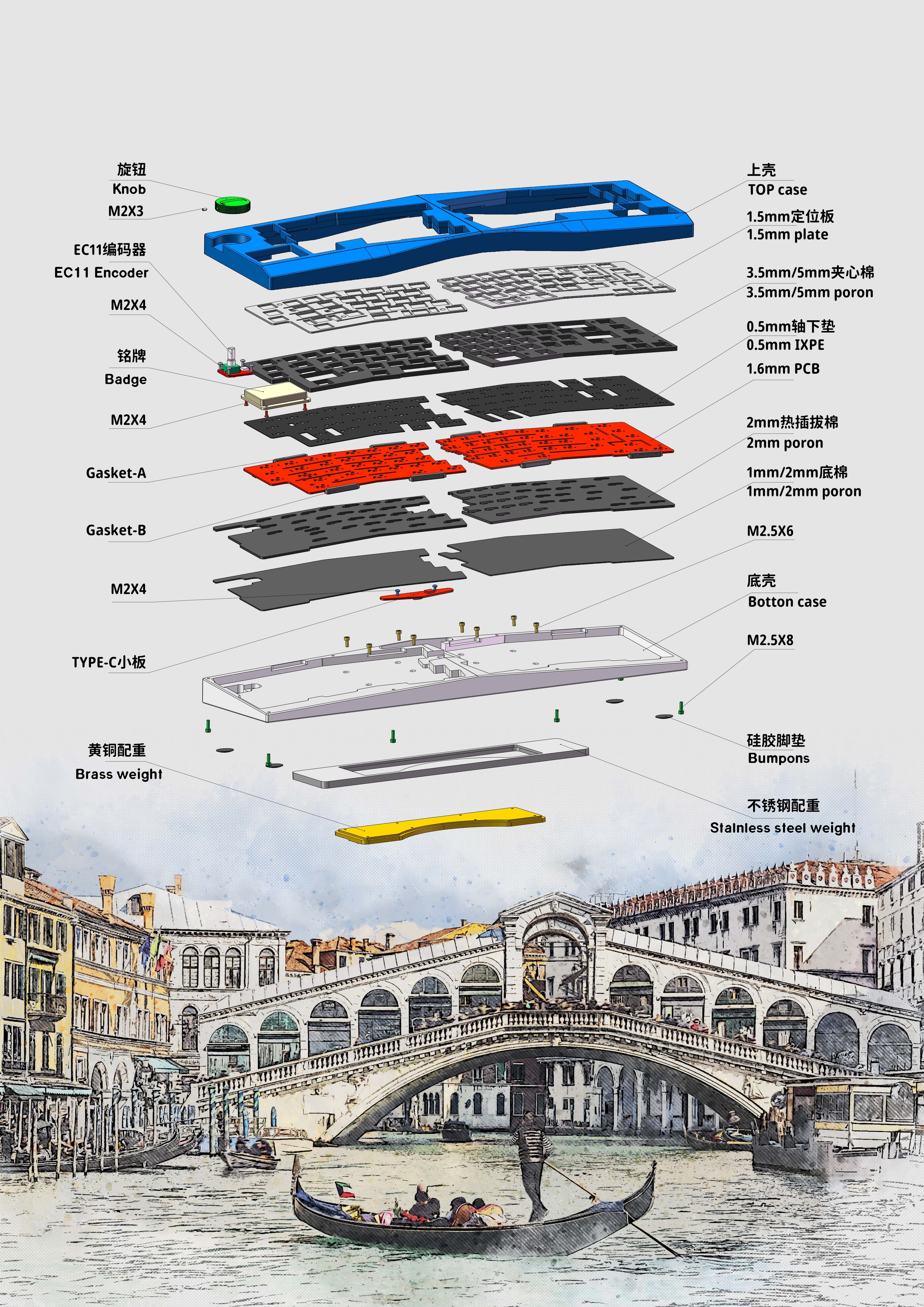 Venice Rialto-Tented ergo,new layout keyboard from Createkeebs image 19